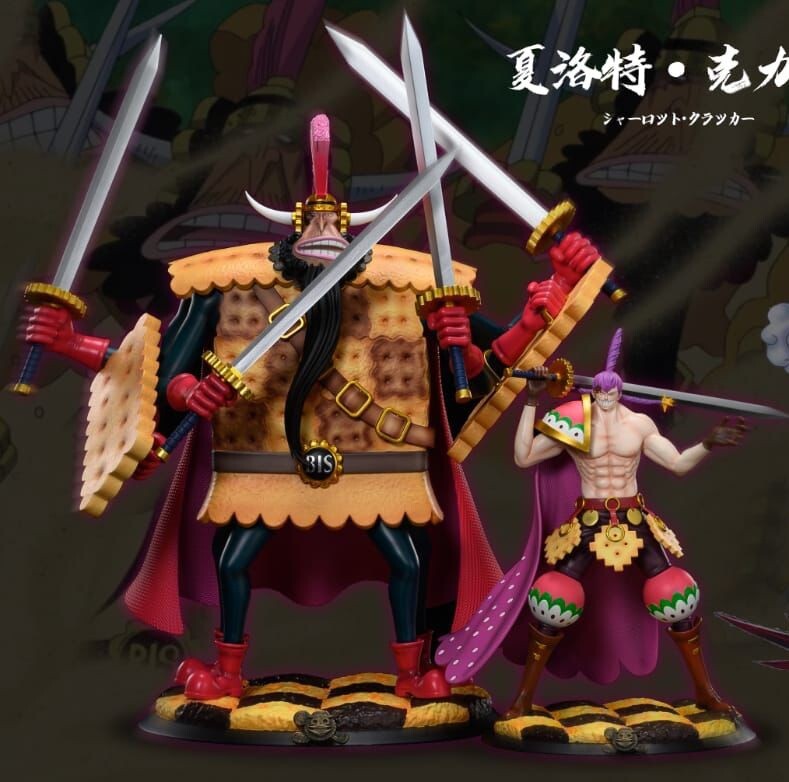 One piece Cracker and Biscuit soilder Big Mom Pirates Resin Statue 