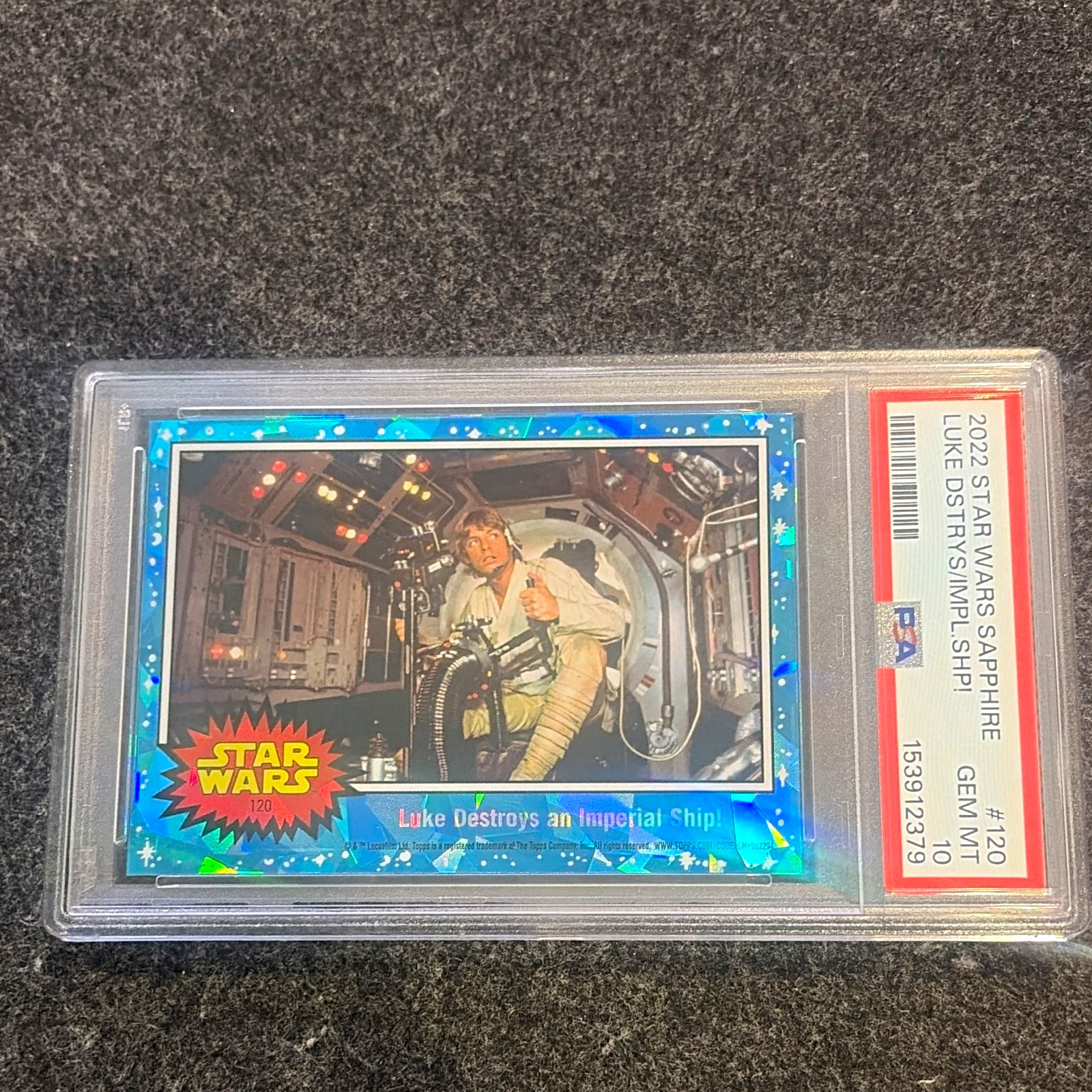 Topps 2022 Star Wars Sapphire #120 Luke Skywalker PSA 10 153912379
