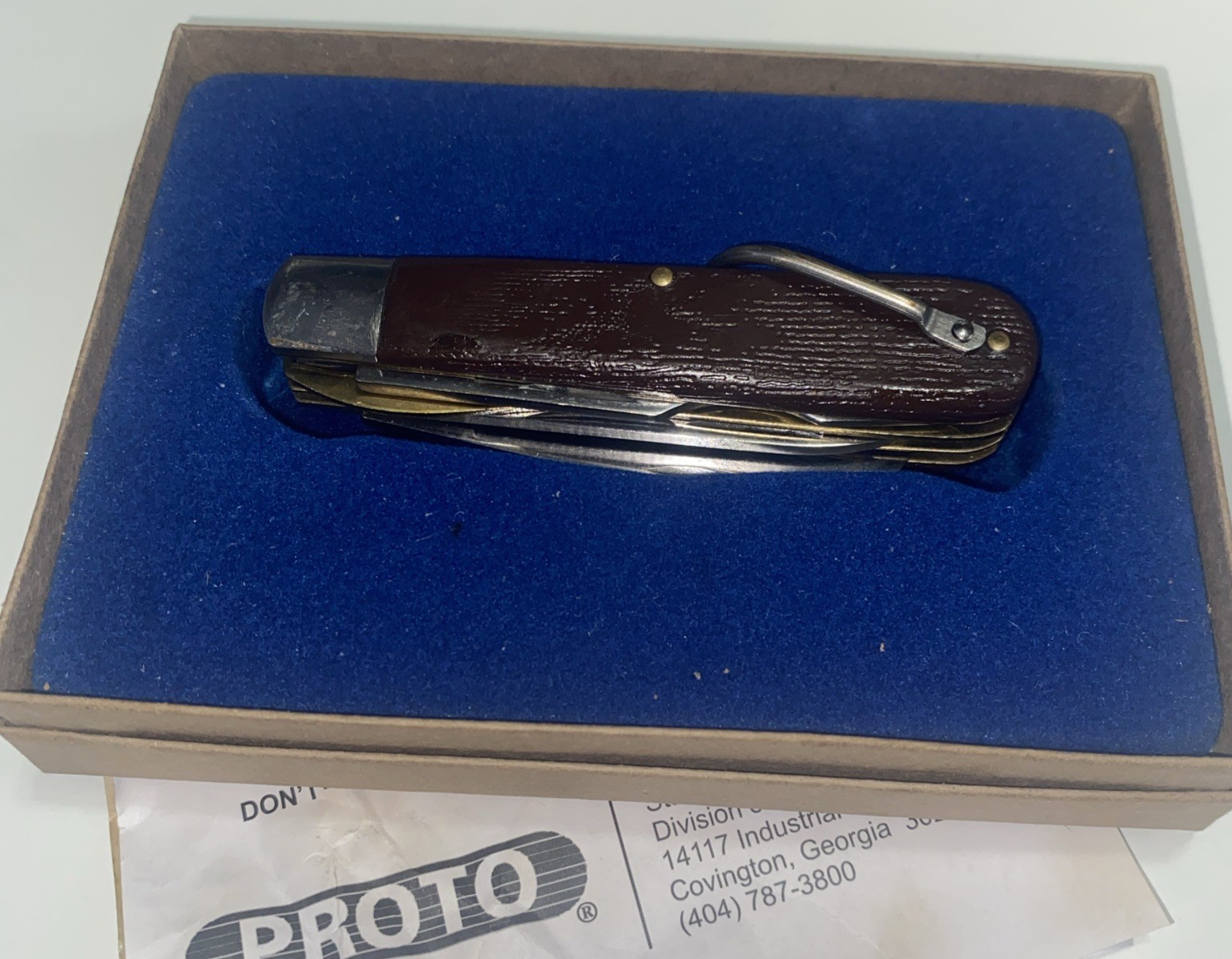 Vintage Collectable PROTO TOOLS 3- Blade ELECTRICIANS Knife 18535  Made In USA