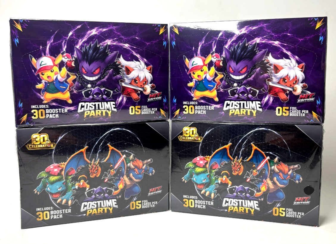 4 BOXES - 2026 POKEMON COSTUME PARTY HE Cards - 120 Sealed Packs