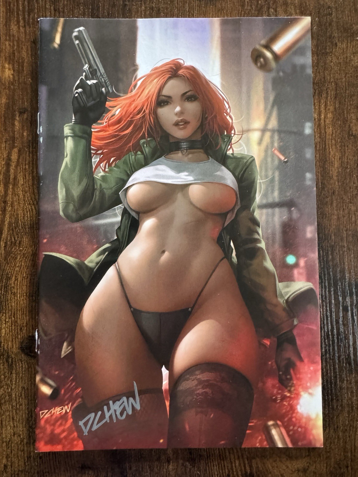 Heat Seeker Exposed Gun Honey Signed By Derek Chew Virgin Variant w/COA