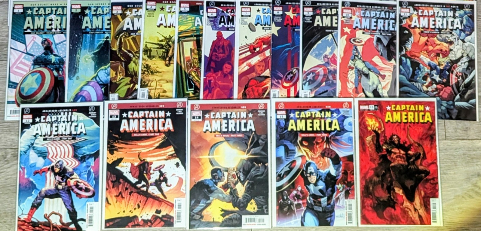 CAPTAIN AMERICA 1 2 3 4 5 6 7 8 9 10 11 12-15 COVER A 1ST MIRACLEMAN ZDARSKY SET
