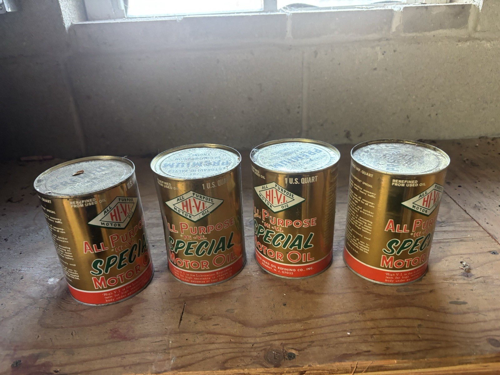 Rare Vintage Diamond Head Hi-Vi All Purpose Motor Oil Can Unopened Full