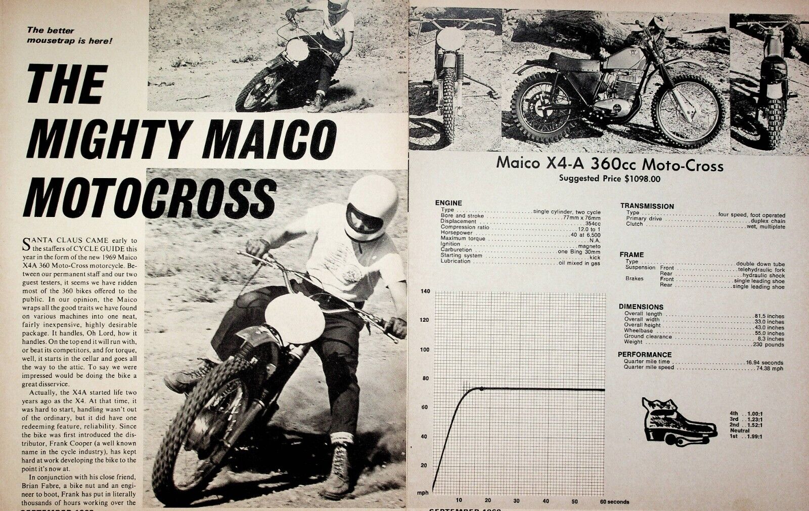 1968 Maico X4-A 360 Motocross Road Test - 5-Page Vintage Motorcycle Article