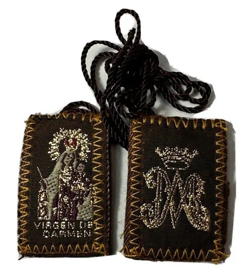 Lot 144 Religious Scapular Escapulario Virgen Del Carmen Recuerdos Favors