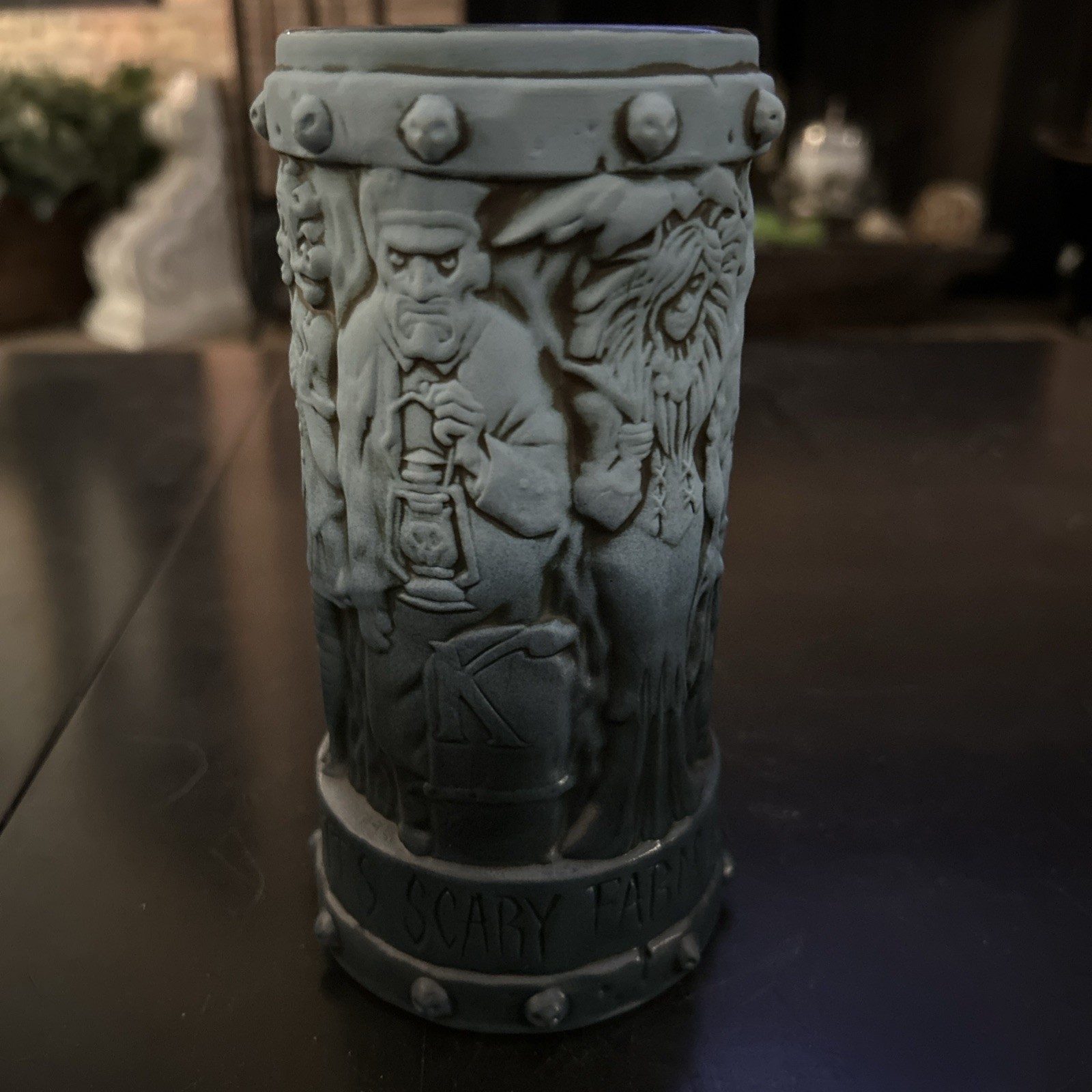 Knott's Scary Farm FUN Edition Tiki Mug Limited Edition 2022 Tiki Halloween Blue