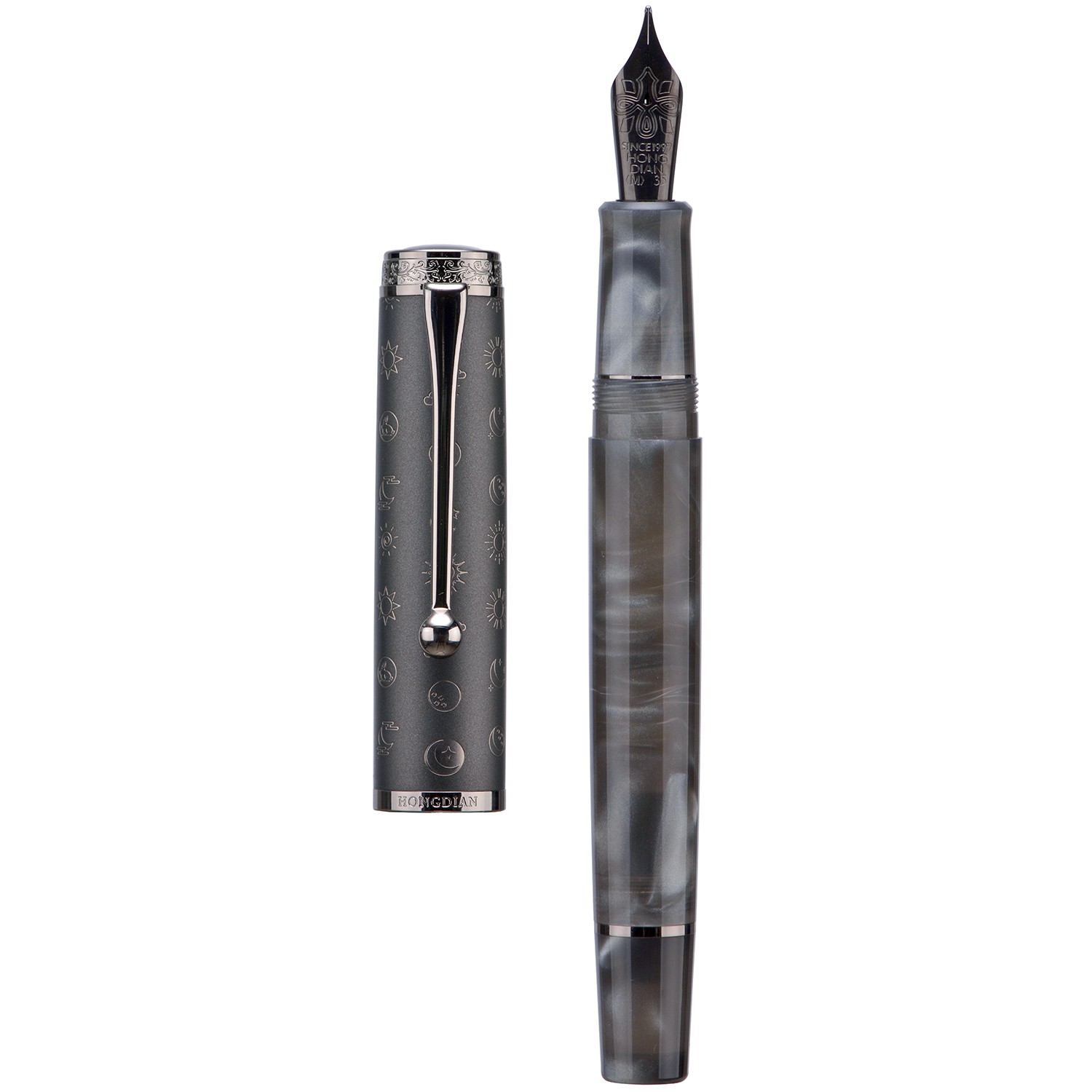 Hongdian N8S Acrylic Fountain Pen EF/F/M//Nib Writing Pen, Gray, Green, Red Hongdian N8S Acrylic Fountain Pen EF/F/M//Nib Writing Pen, Gray, Green, Red