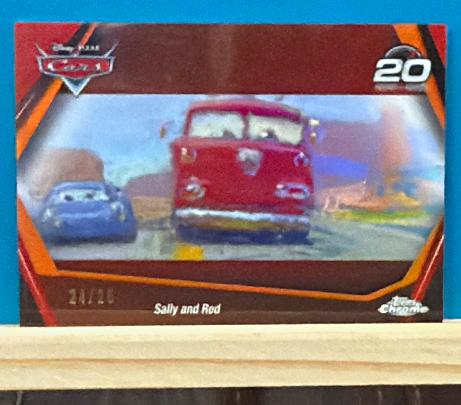 Topps Chrome 2026 Disney Pixar Cars Sally and Red CRS-5 Red Refractor 24/25