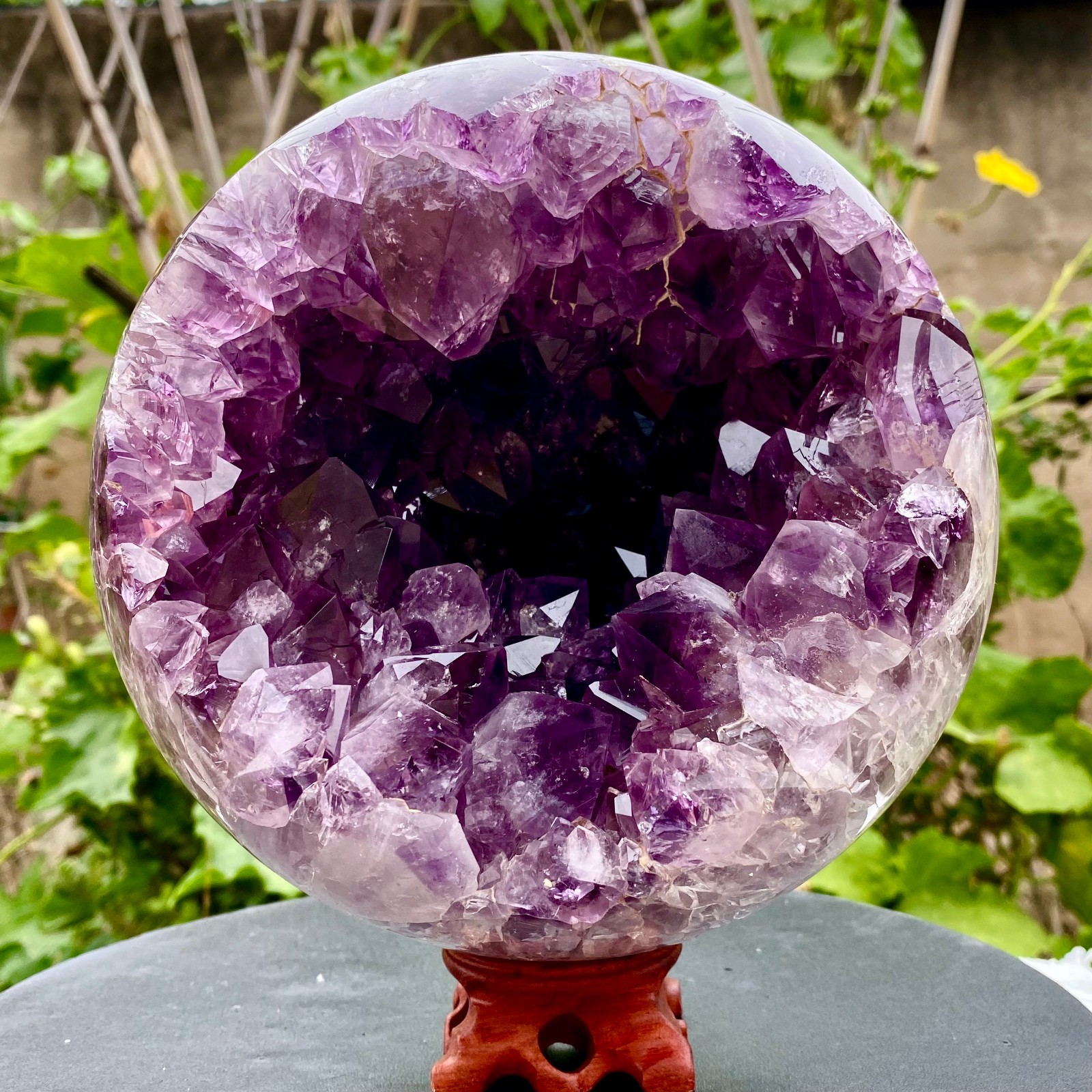 13.2LB   Natural Amethyst Agate Sphere Polished Healing Crystal Ball Home Fe
