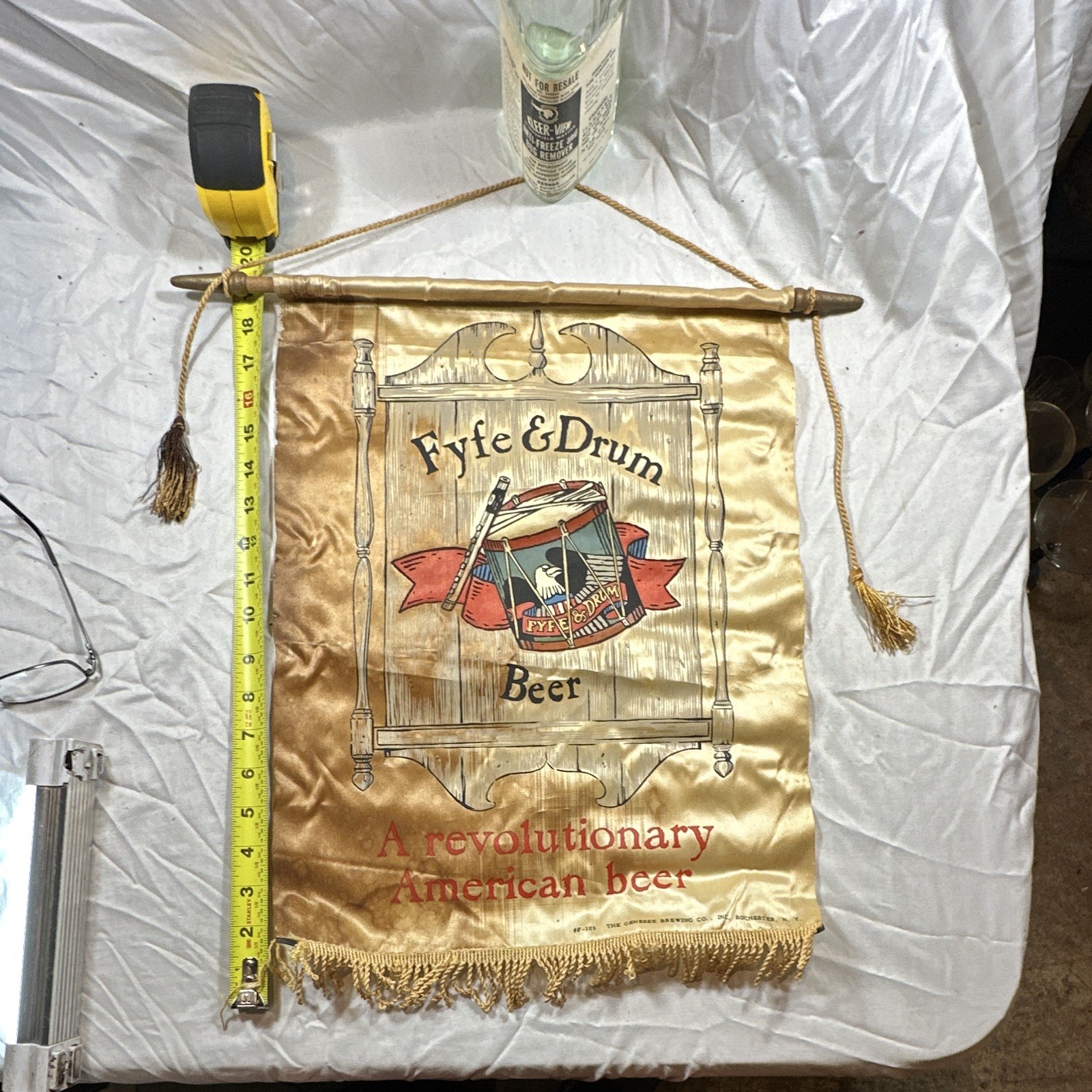 Vintage 1960’s Fyfe & Drum Advertising Wall Banner.