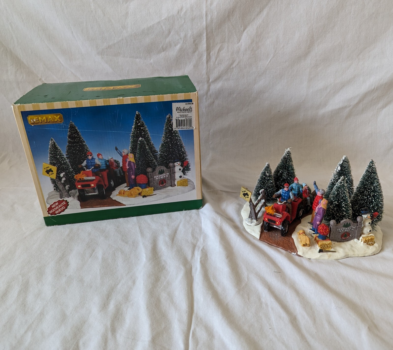 Lemax Here Comes Our Tree Farm Christmas Village Ceramic #43070 Retired 2014