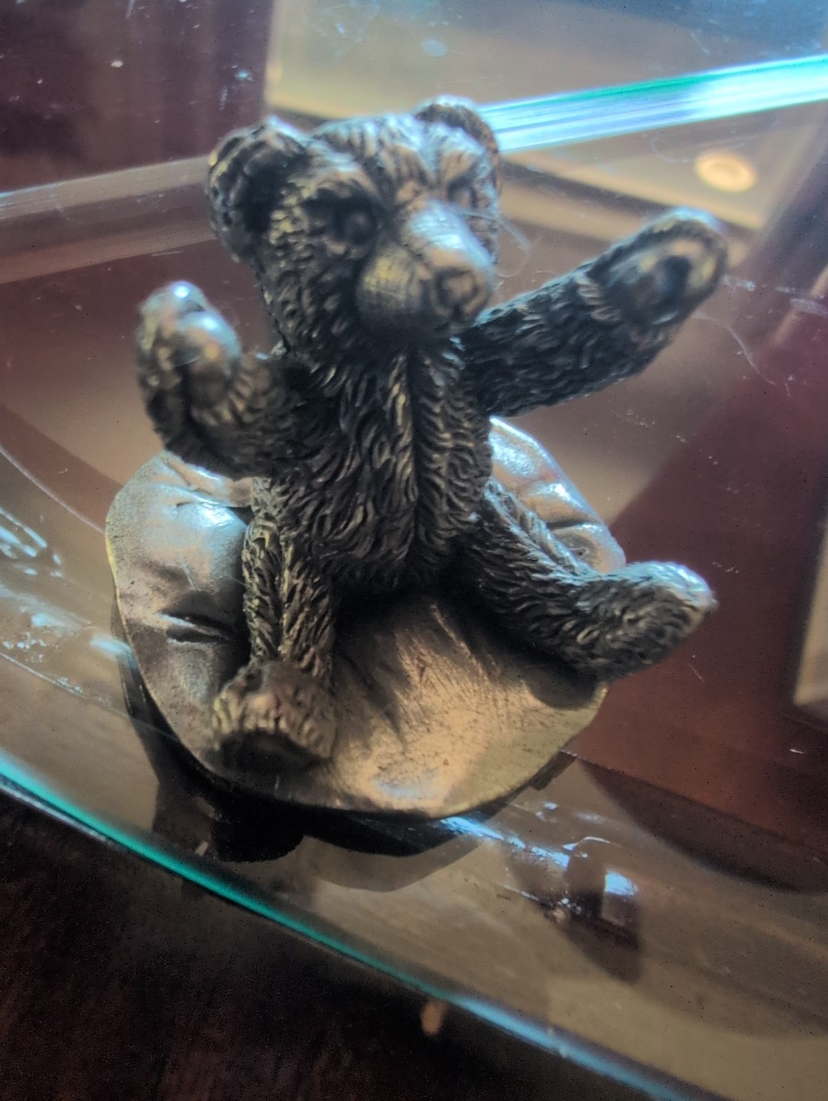 Vintage 1994 Royal Selangor Pewter Teddy Bear Mini Figurine 547403