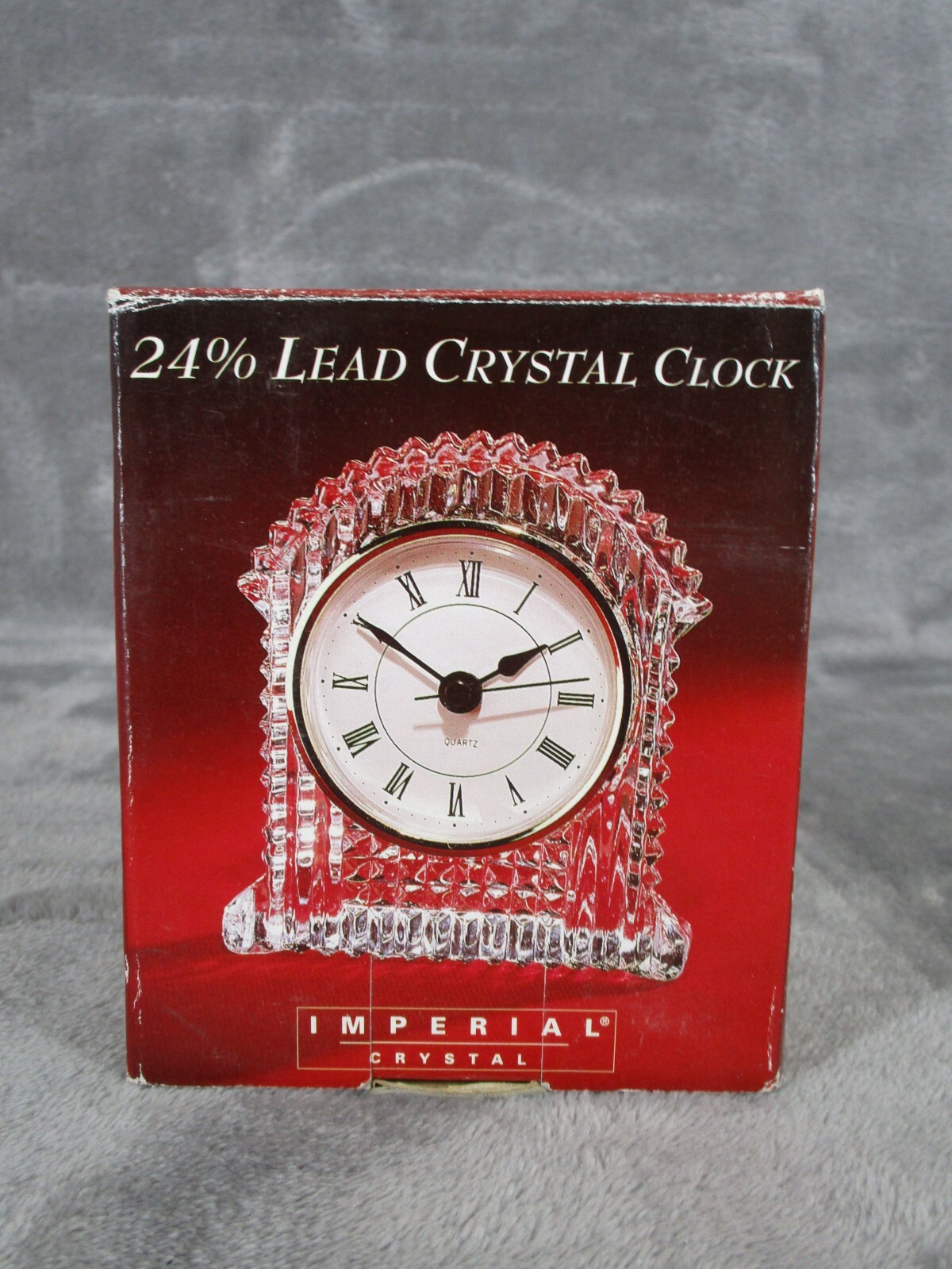 Lead Crysta Imperial Grandfather Clock 24%  3 1/4\