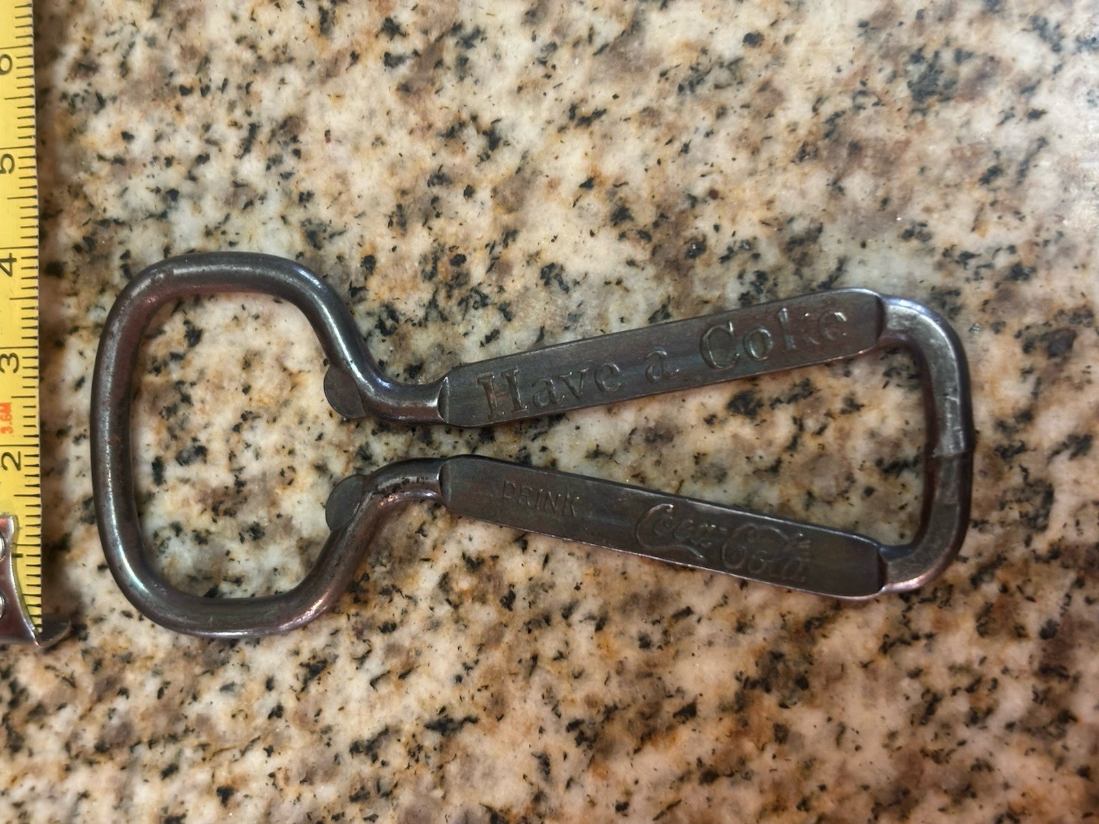 Vtg 1940s-50s Coca-Cola Have a Coke Drink Coca-Cola Wire Bottle Opener 3 1/4”