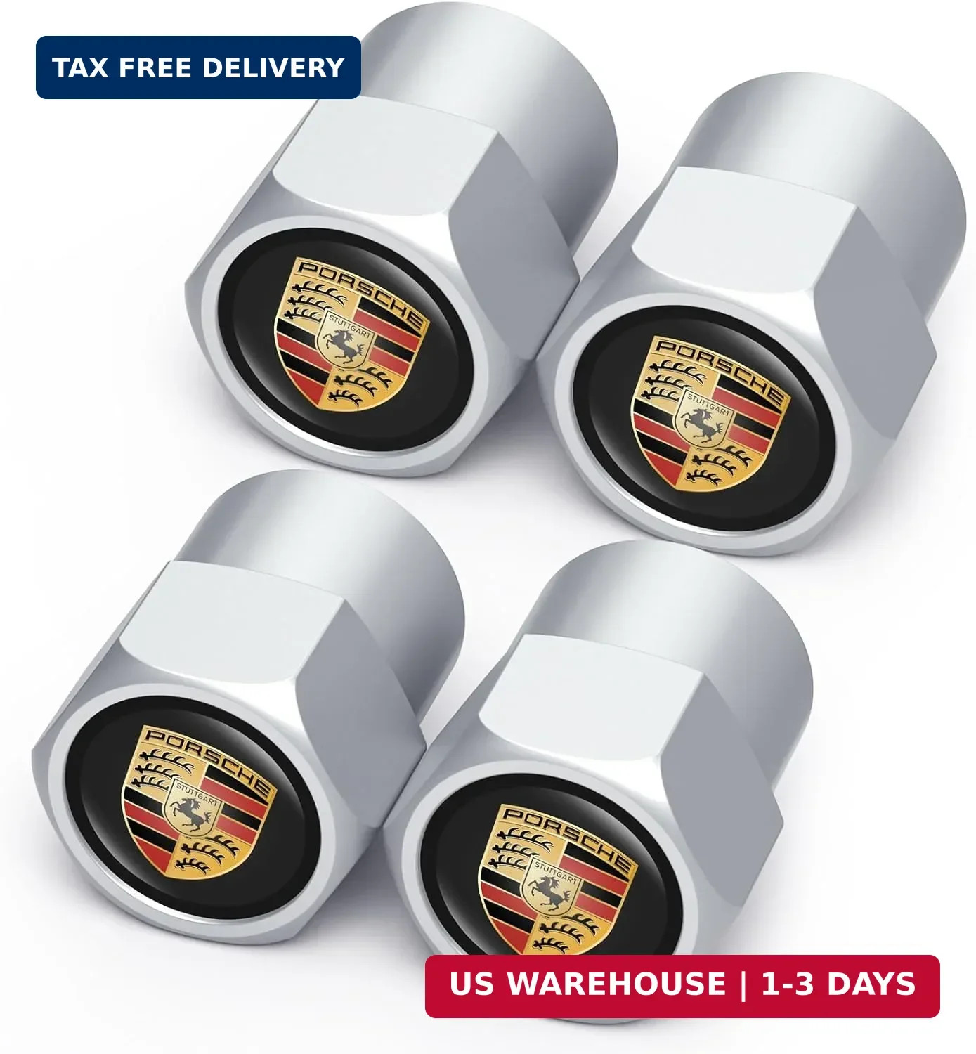 Car Tire Valve Stem Caps for Porsche Panamera Cayenne Macan Boxster Taycan Cayma