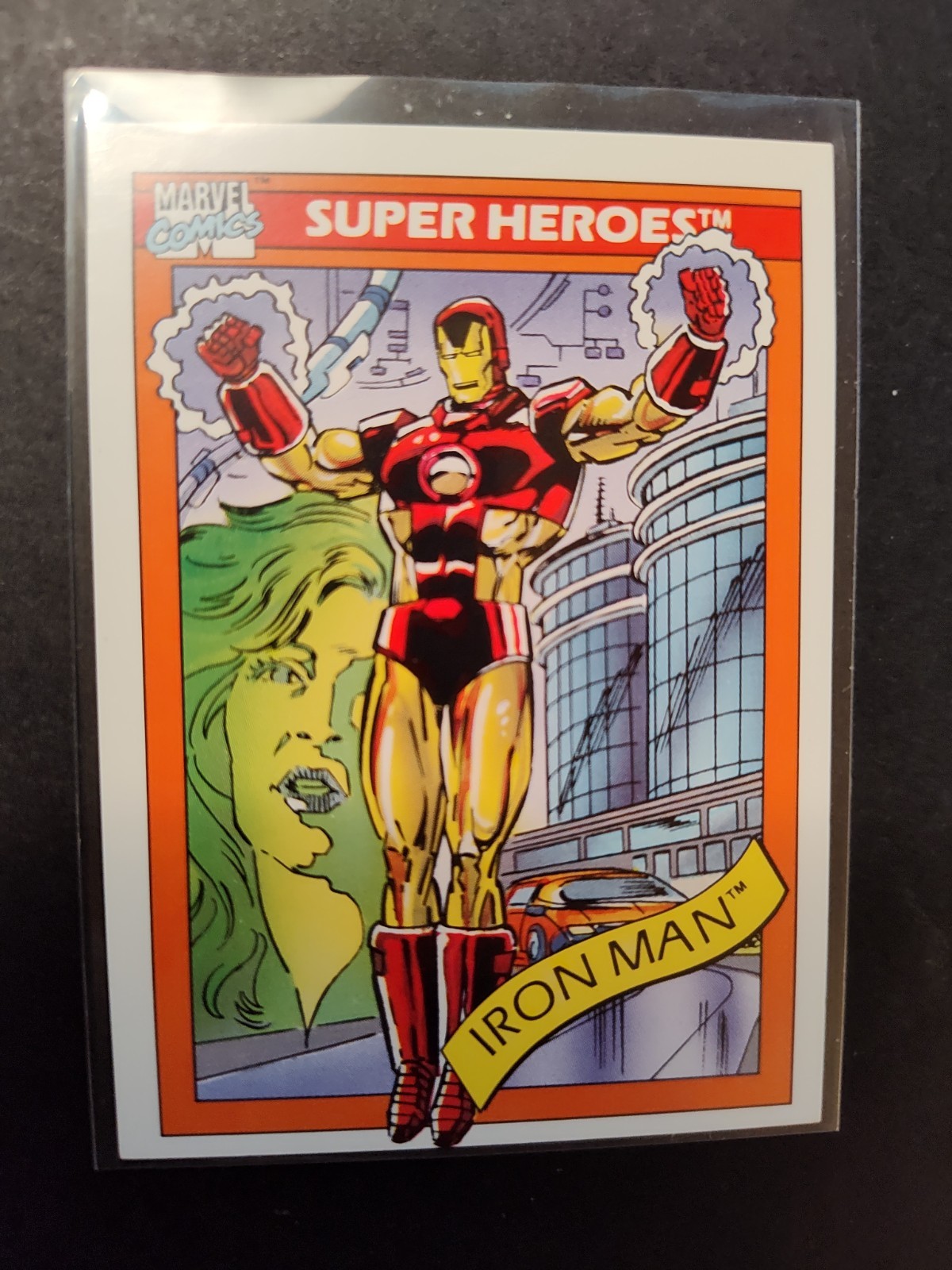 1990 Impel Marvel Comics Universe Series 1 Super Heroes - Iron Man Card #42