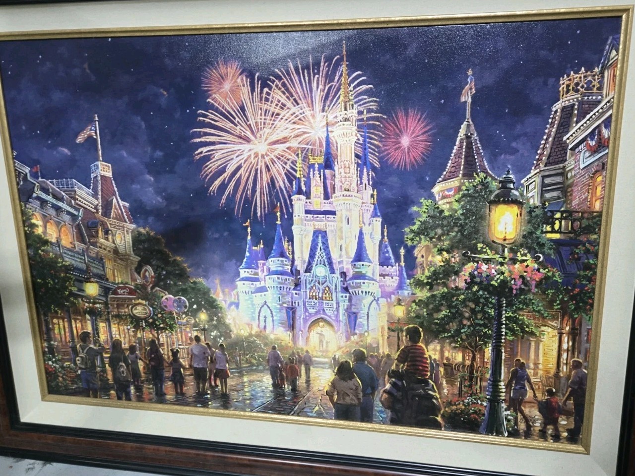 Thomas Kinkade LE Canvas (S/N) Main Street USA Walt Disney World Resort #8/271