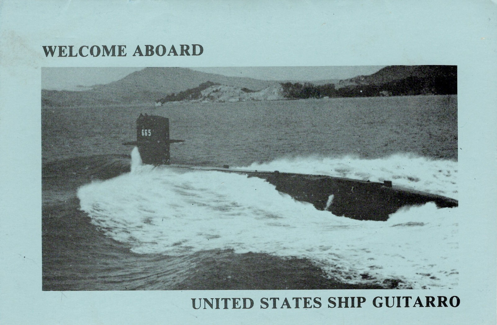 USS Guitarro SSN 665 Welcome Aboard pamphlet