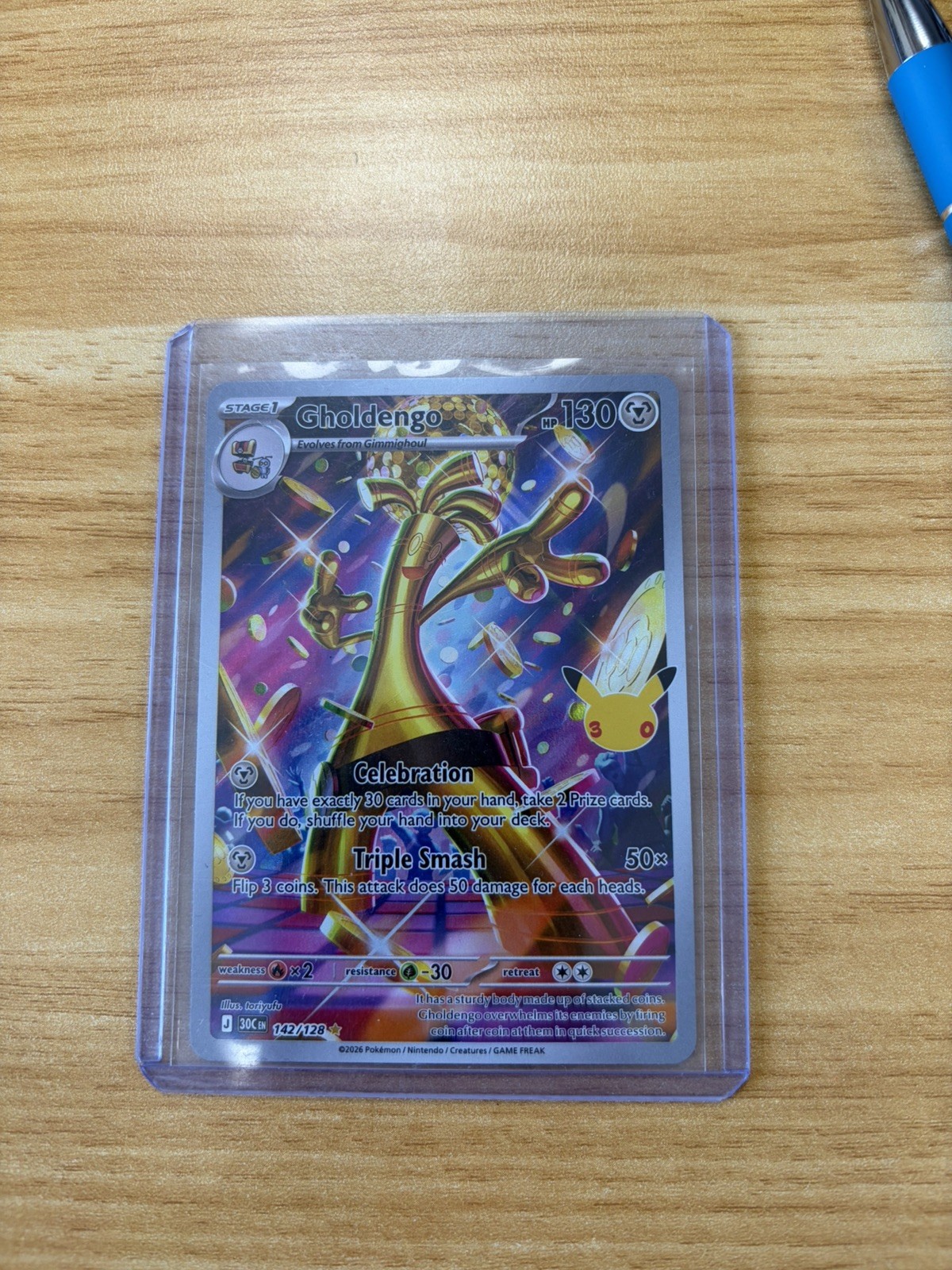 Pokémon TCG Gholdengo 142/128 30th Anniversary
