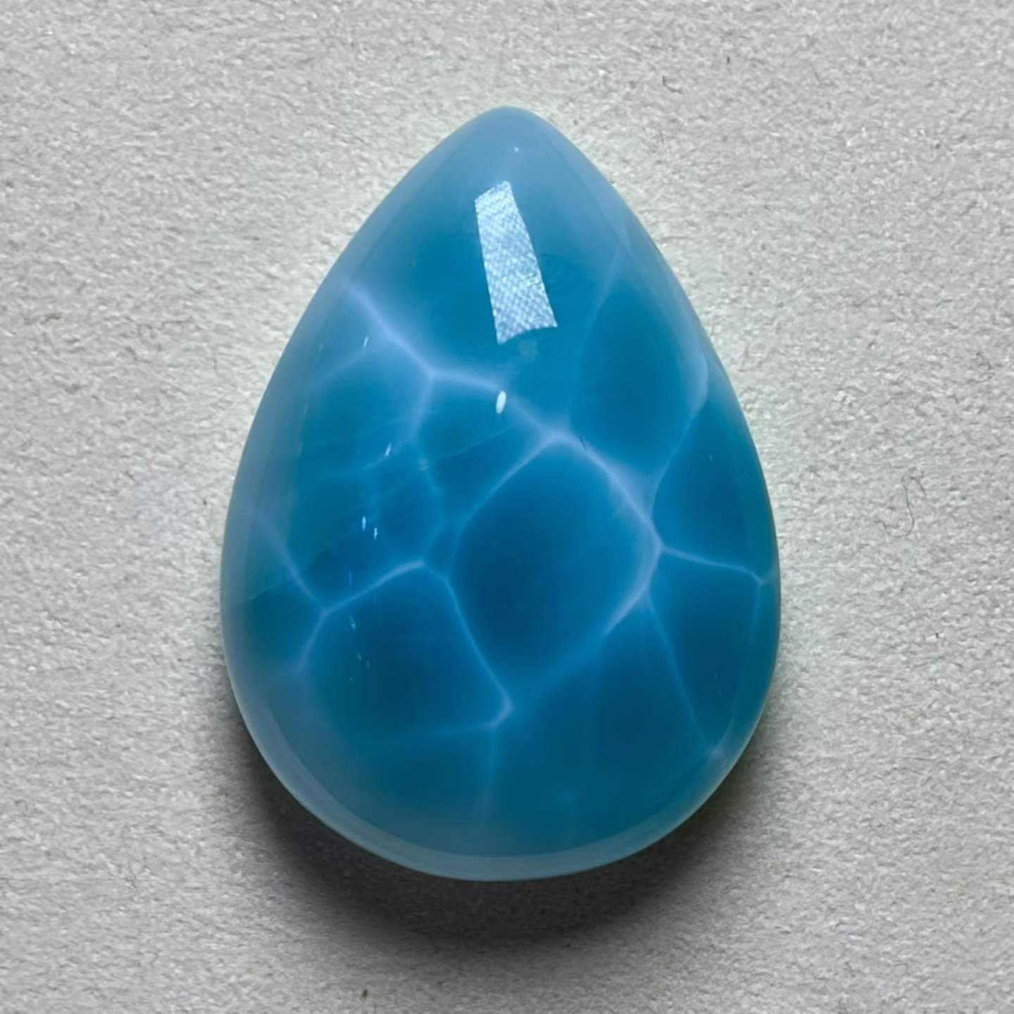 1pc Natural larimar oval Quartz Crystal pendant Mineral gem Reiki energy