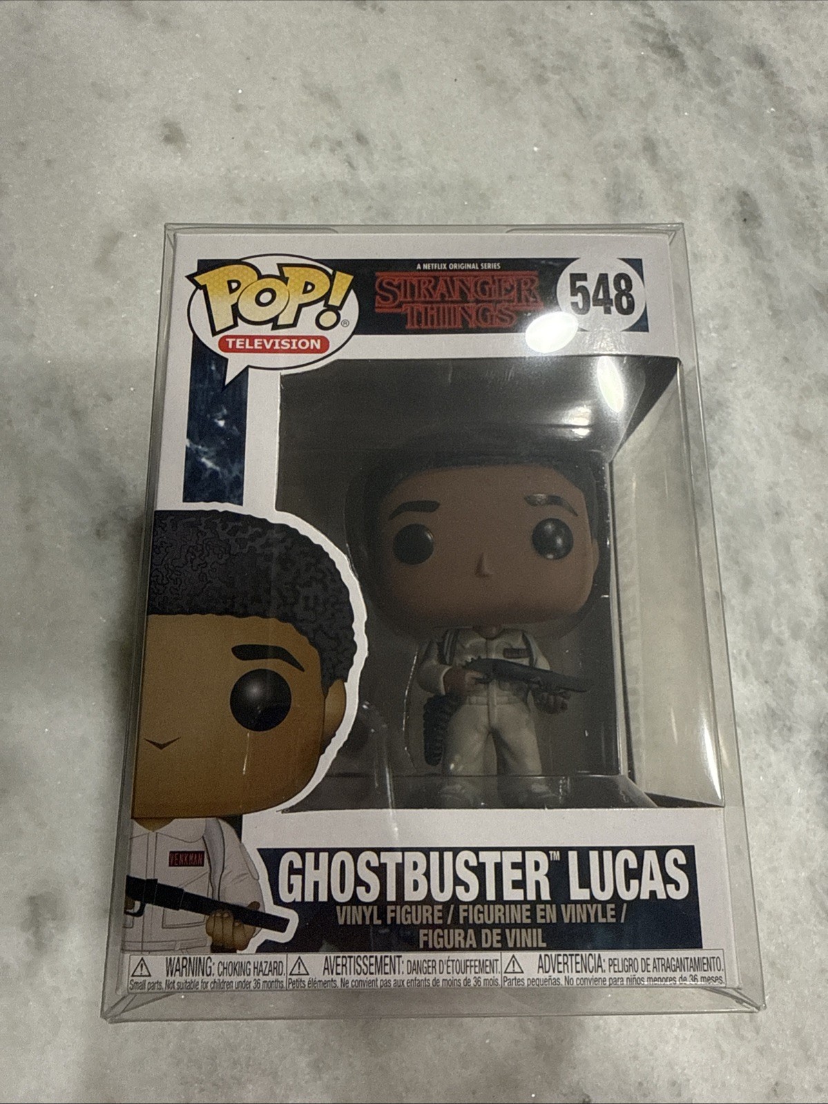 Funko Pop Vinyl: Stranger Things - Lucas Sinclair (Ghostbusters) #548 w EcoTEK