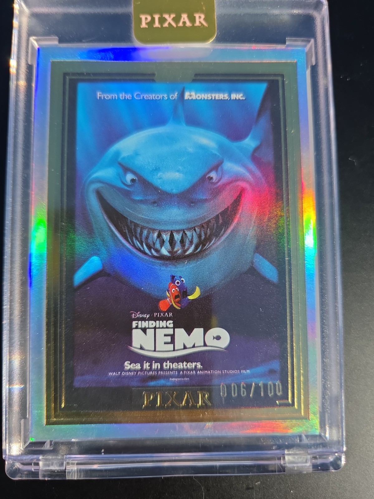 2025 Topps Pixar Gold Finding Nemo WALL ART Case Hit SSP /100 Silver #WA-5