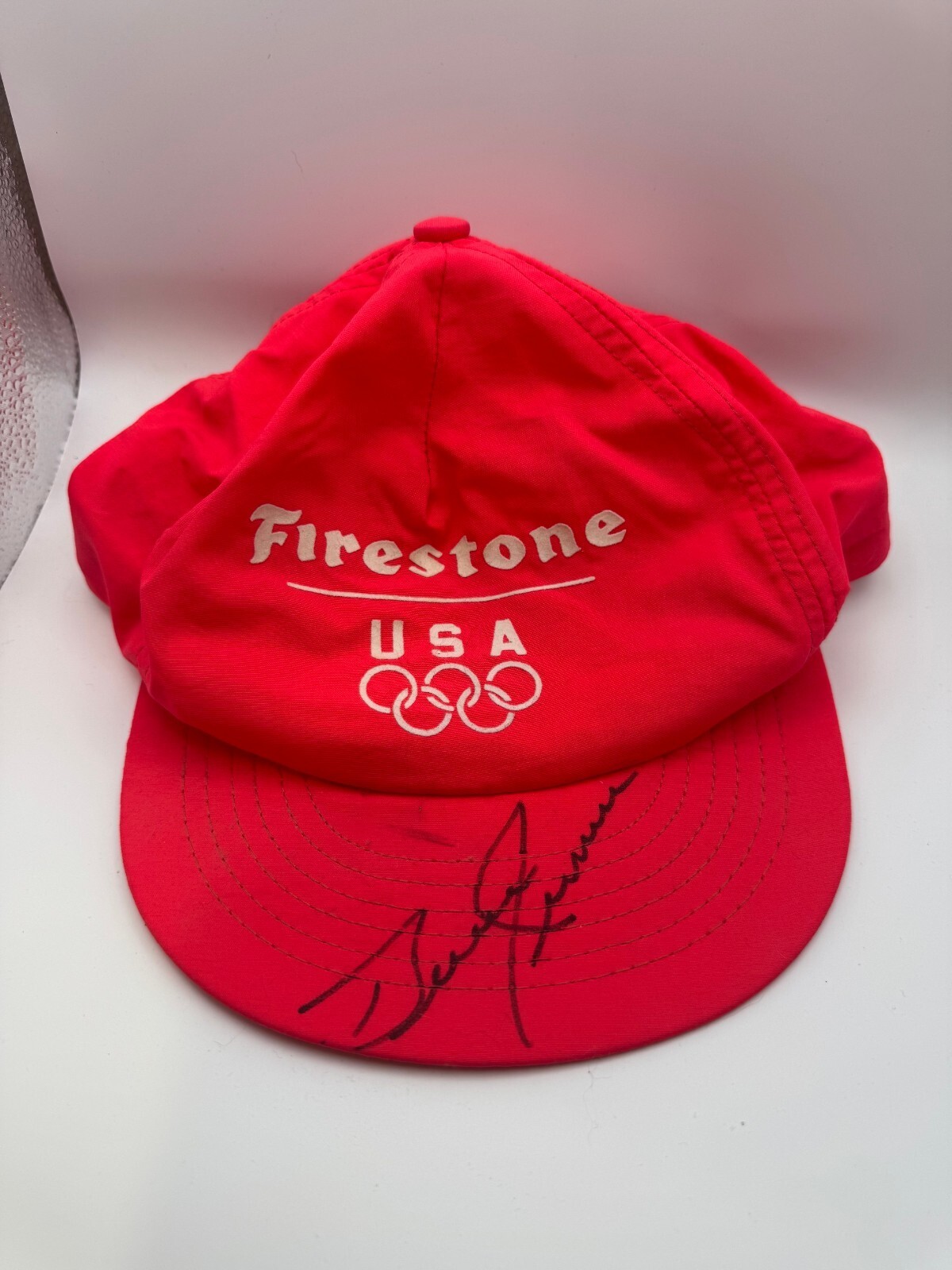 VTG 1992 Firestone Olympics Hat NWT Bruce Jenner Autograph Signed Team USA Cap