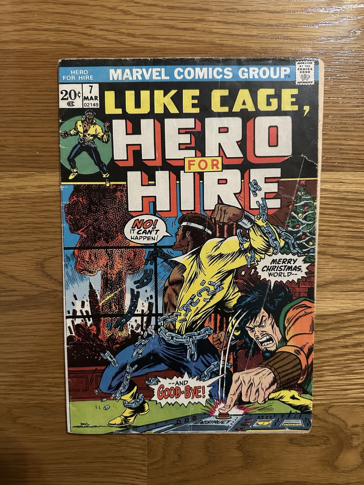 Luke Cage Hero For Hire #7 1973 Marvel Comics 1st Print Bronze Age Christmas