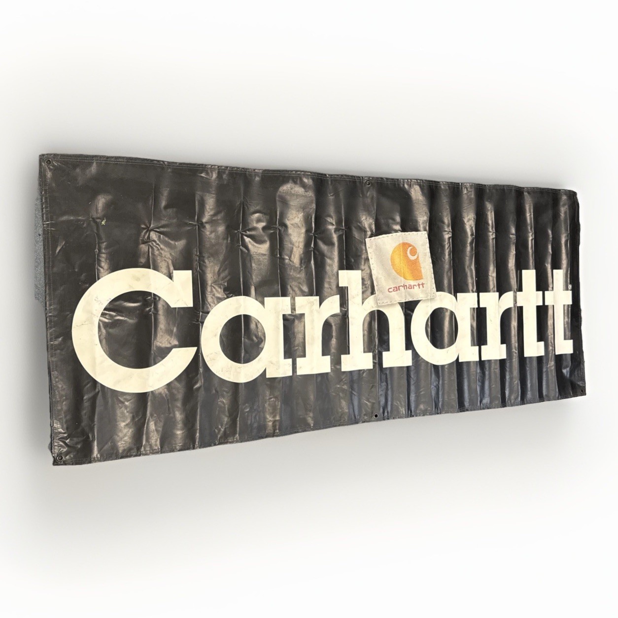 Vintage Carhartt Banner Vinyl Workwear Dealer Store Sign Advertising 80” x 33”