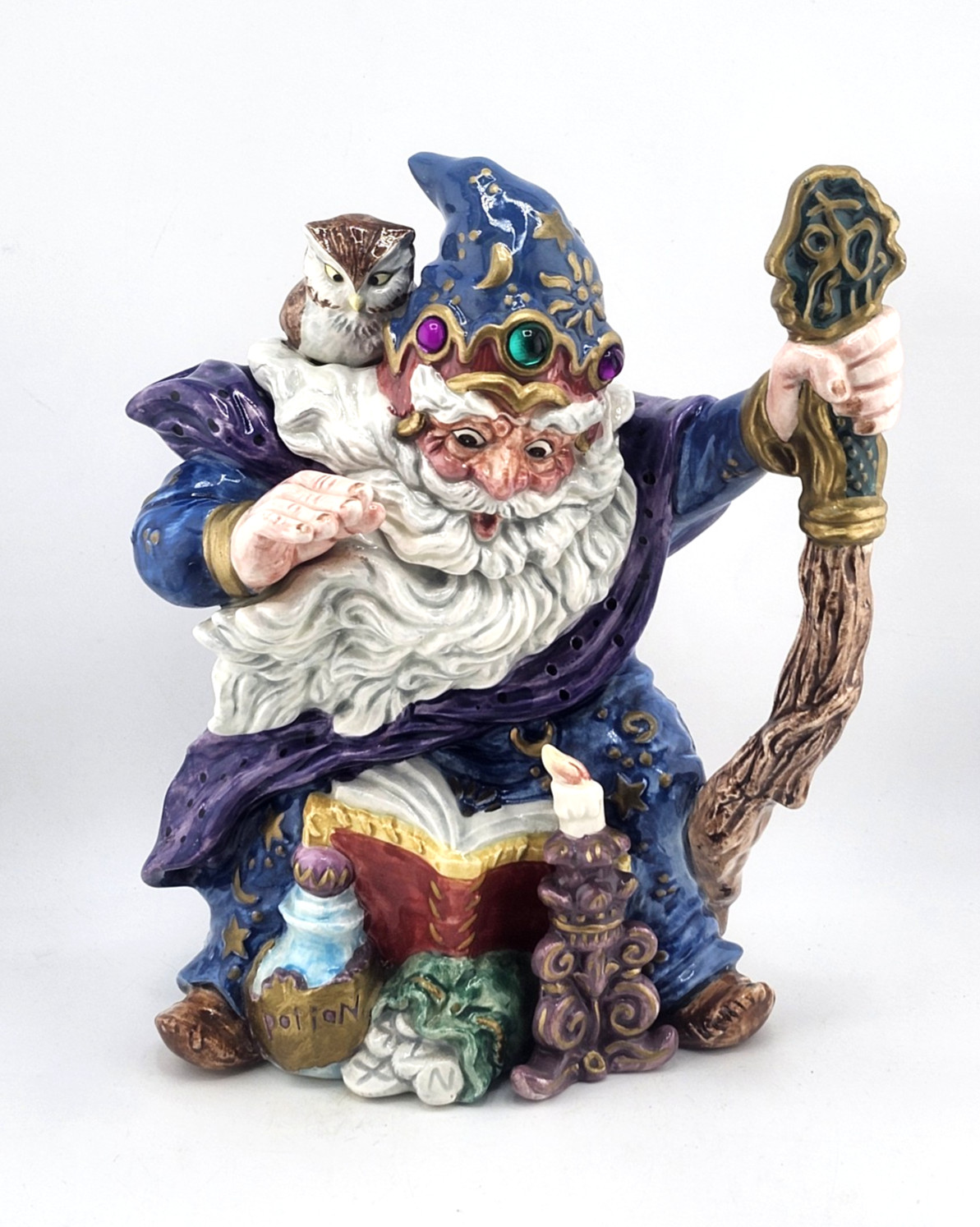 Fitz and Floyd Collector\'s Series Metaphysics The Wizard Teapot 1996 