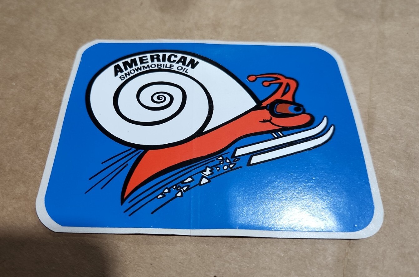 1960-70s Era American Gas & Motor Oil Company Snowmobile sticker