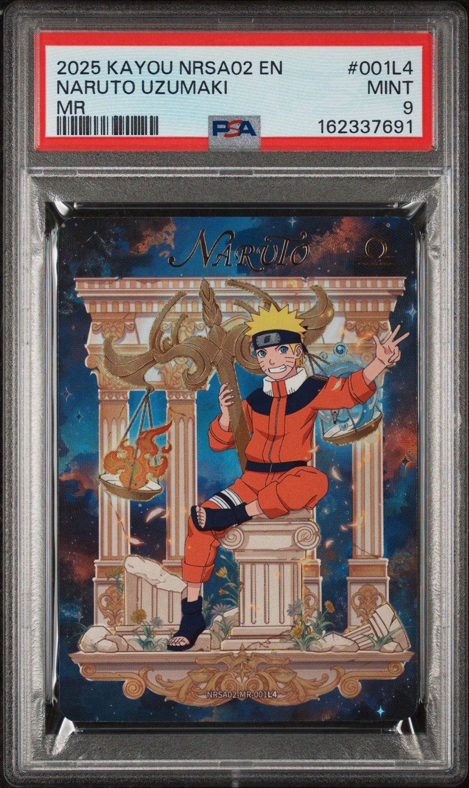 2025 KAYOU NARUTO SMRITI COLLECTIBLE CARD #001L4 NARUTO UZUMAKI PSA 9 MR