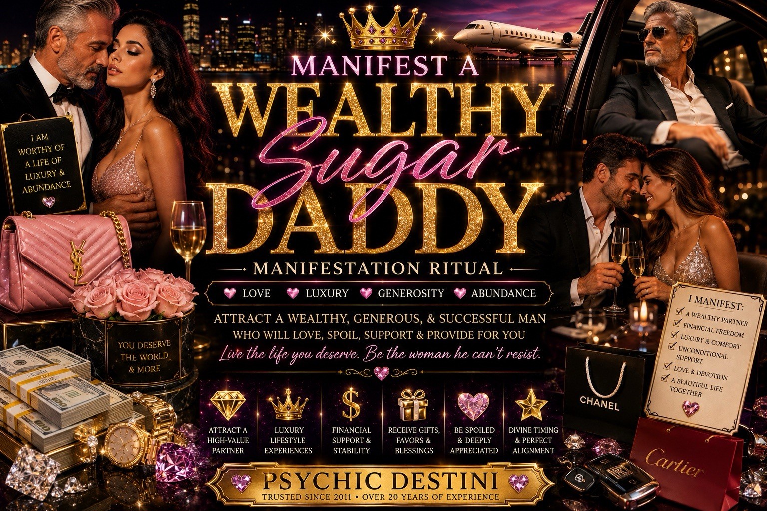 POWERFUL Ritual SPELLCAST Wealthy Sugar Daddy Manifestation Millionaire Lover