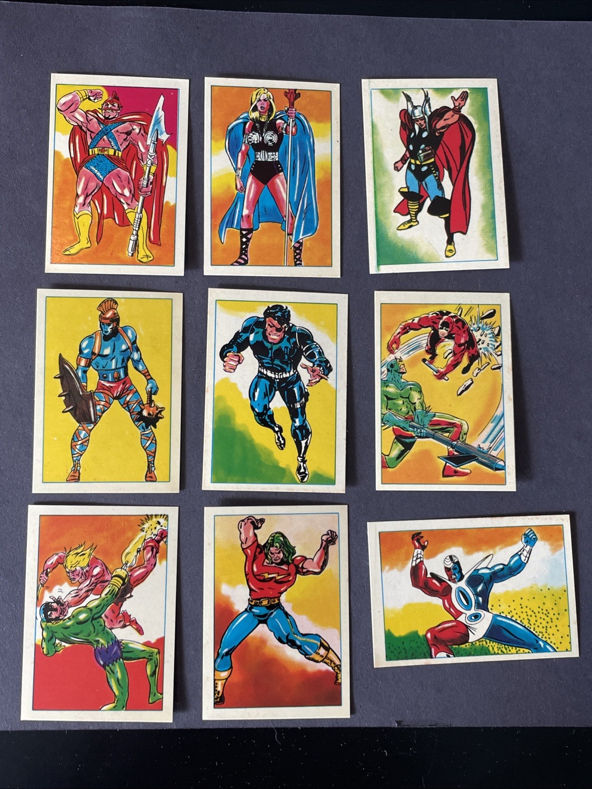 Vintage 1984 Marvel Super Heroes Secret Wars Stickers Lot - 9 Unused Excellent