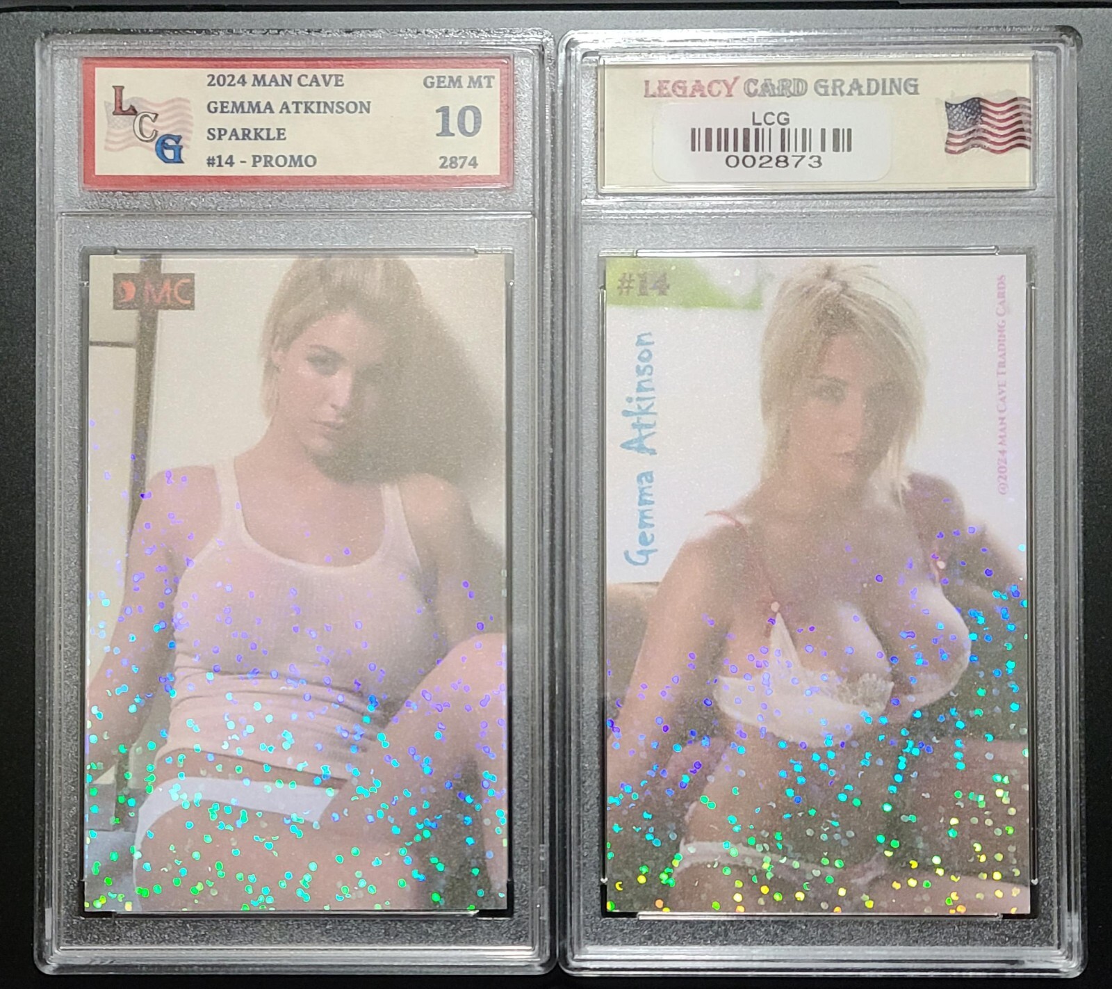 2024 Man Cave Gemma Atkinson #14 Sparkle Promo Card Graded LCG 10 GEM MINT 2024 Man Cave Gemma Atkinson #14 Sparkle Promo Card Graded LCG 10 GEM MINT