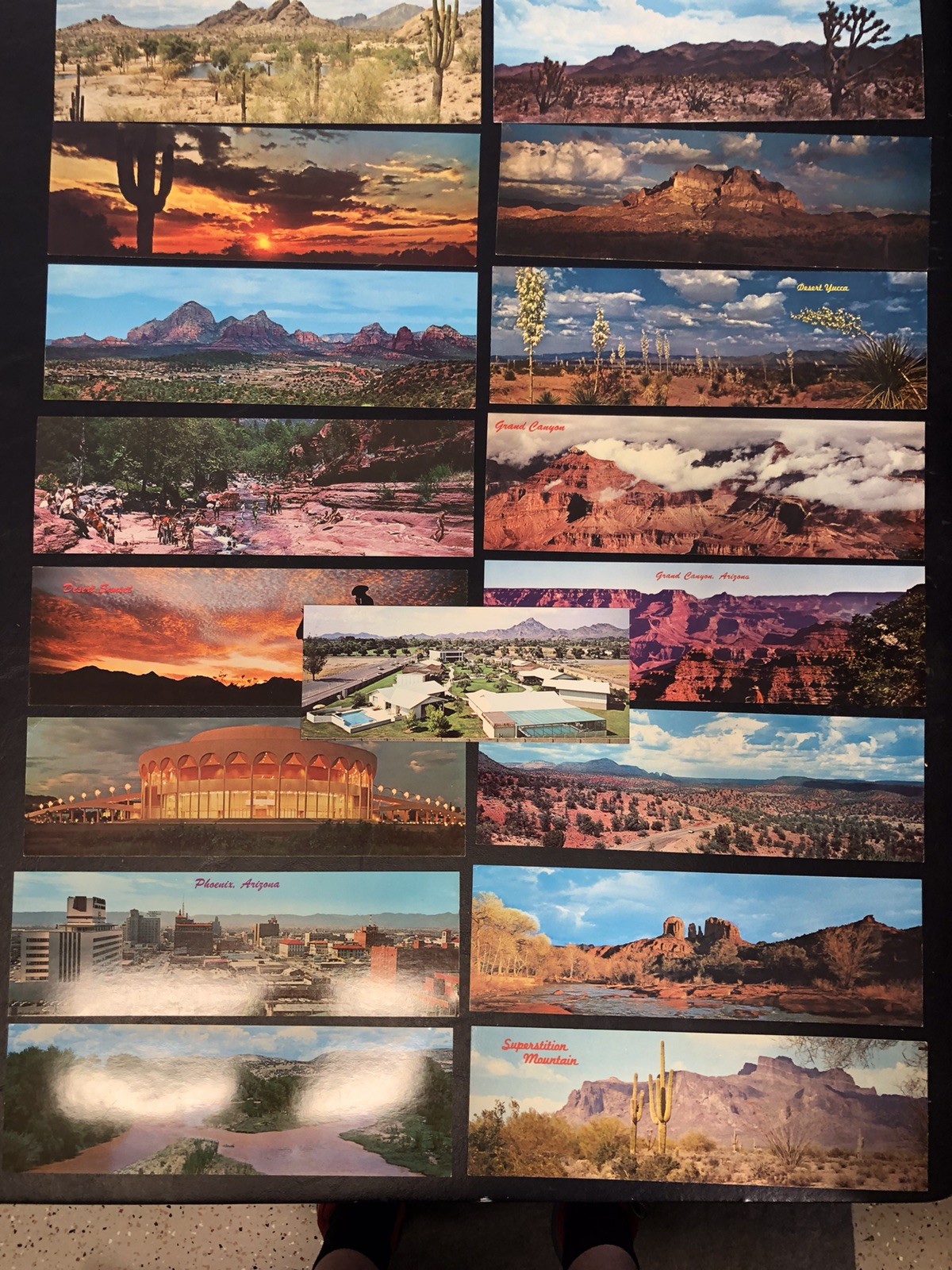 Lot of 34 Vintage 1960's Arizona Panorama + GIANT Post Cards Petley Studios