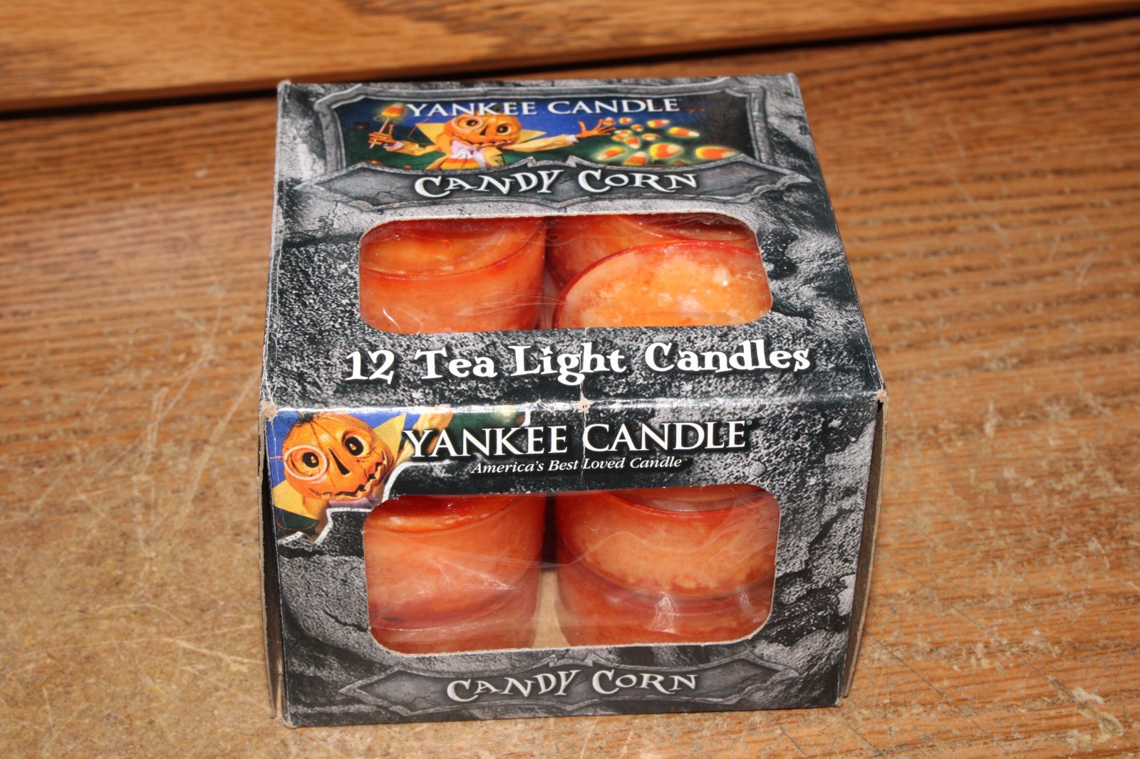 Yankee Candle Tea Lights CANDY CORN Halloween Orange Count of 10 lot