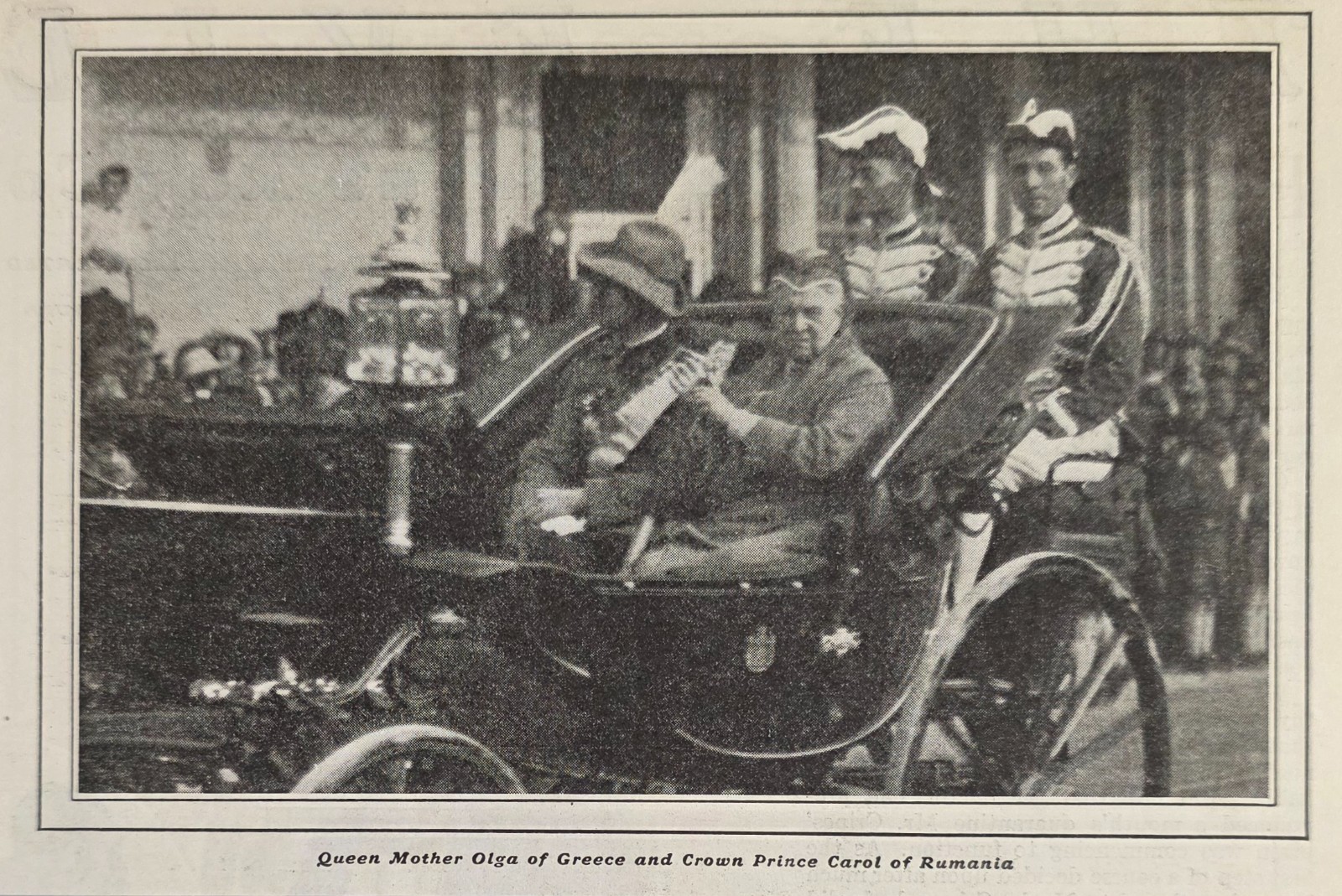 1921 Magazine Photo Crown Prince Carol of Romania & Wife Princess Helen Greece