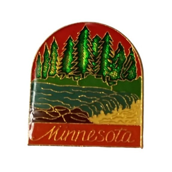 Minnesota Waterfall Scenic Travel Souvenir Pin