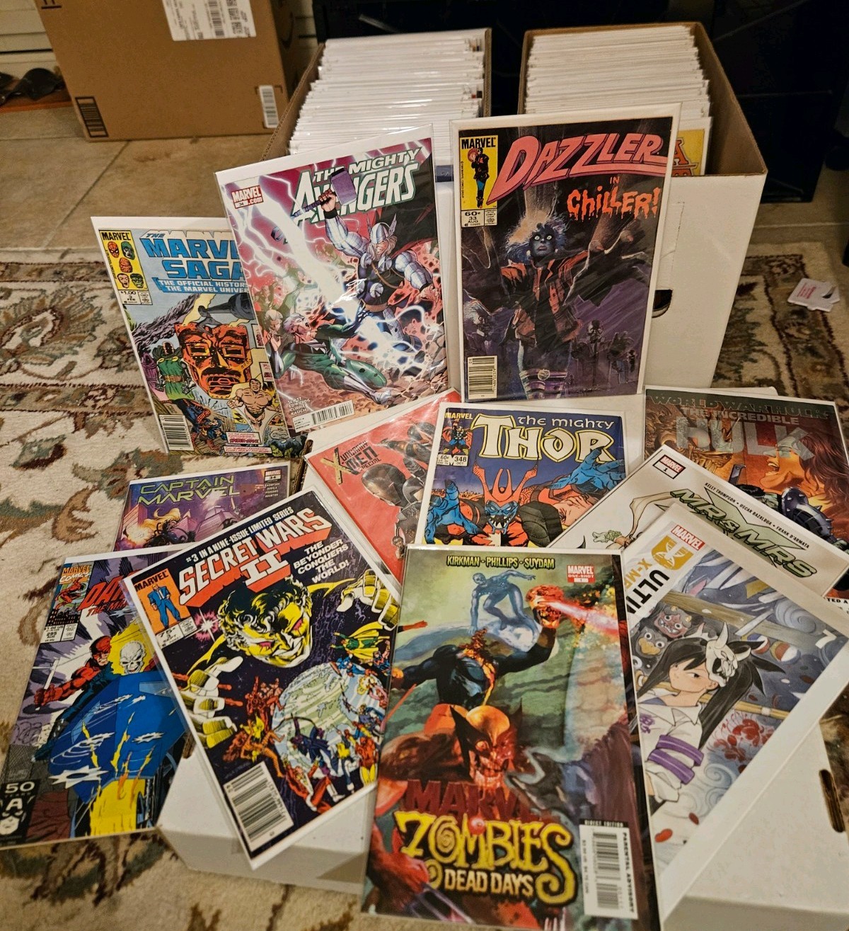 Marvel Comics Lot Of 15 Issues, Various Titles, Bagged And Boarded, 