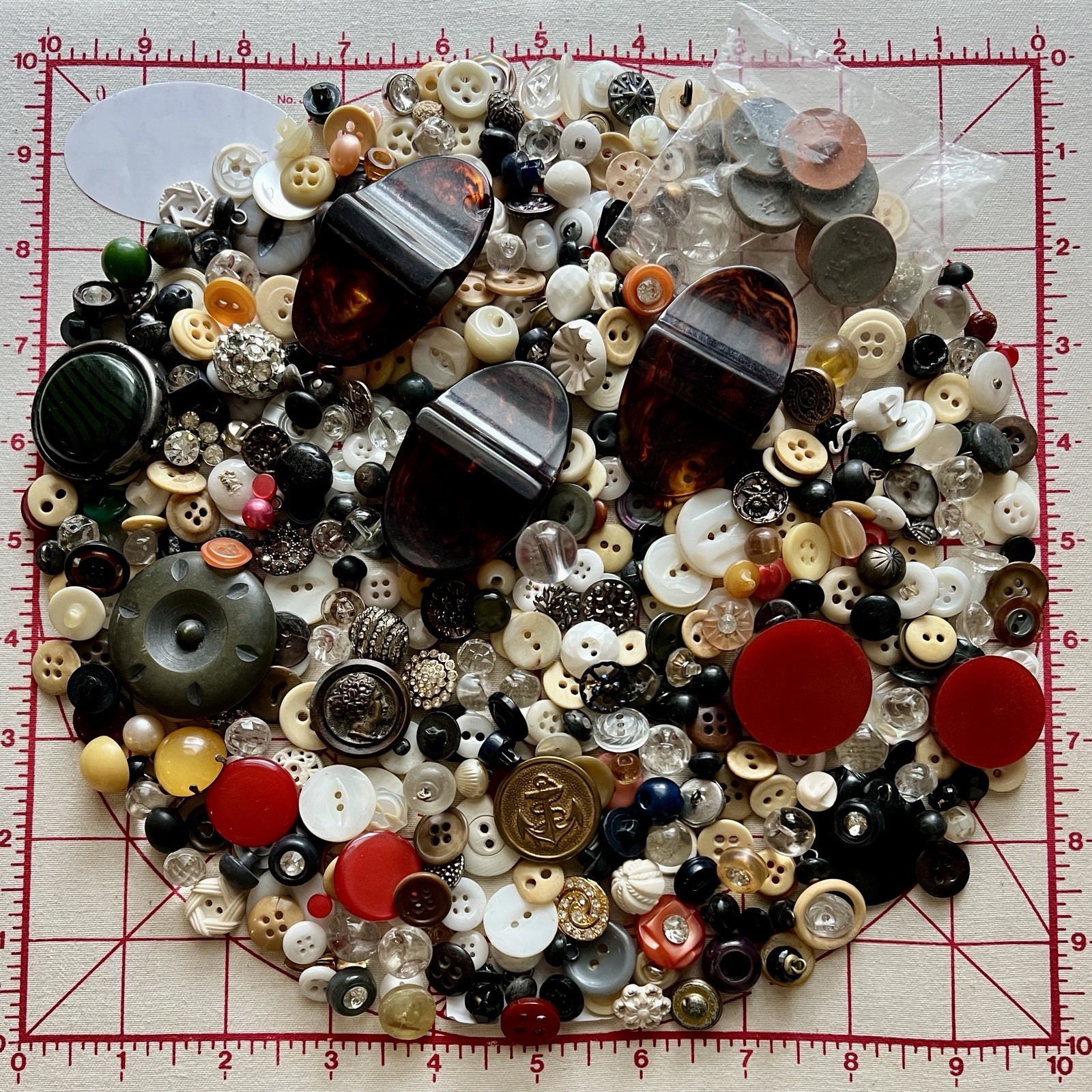 Large LOT of BUTTONS - mostly Antique or Vintage from estate collecton - Lot #1