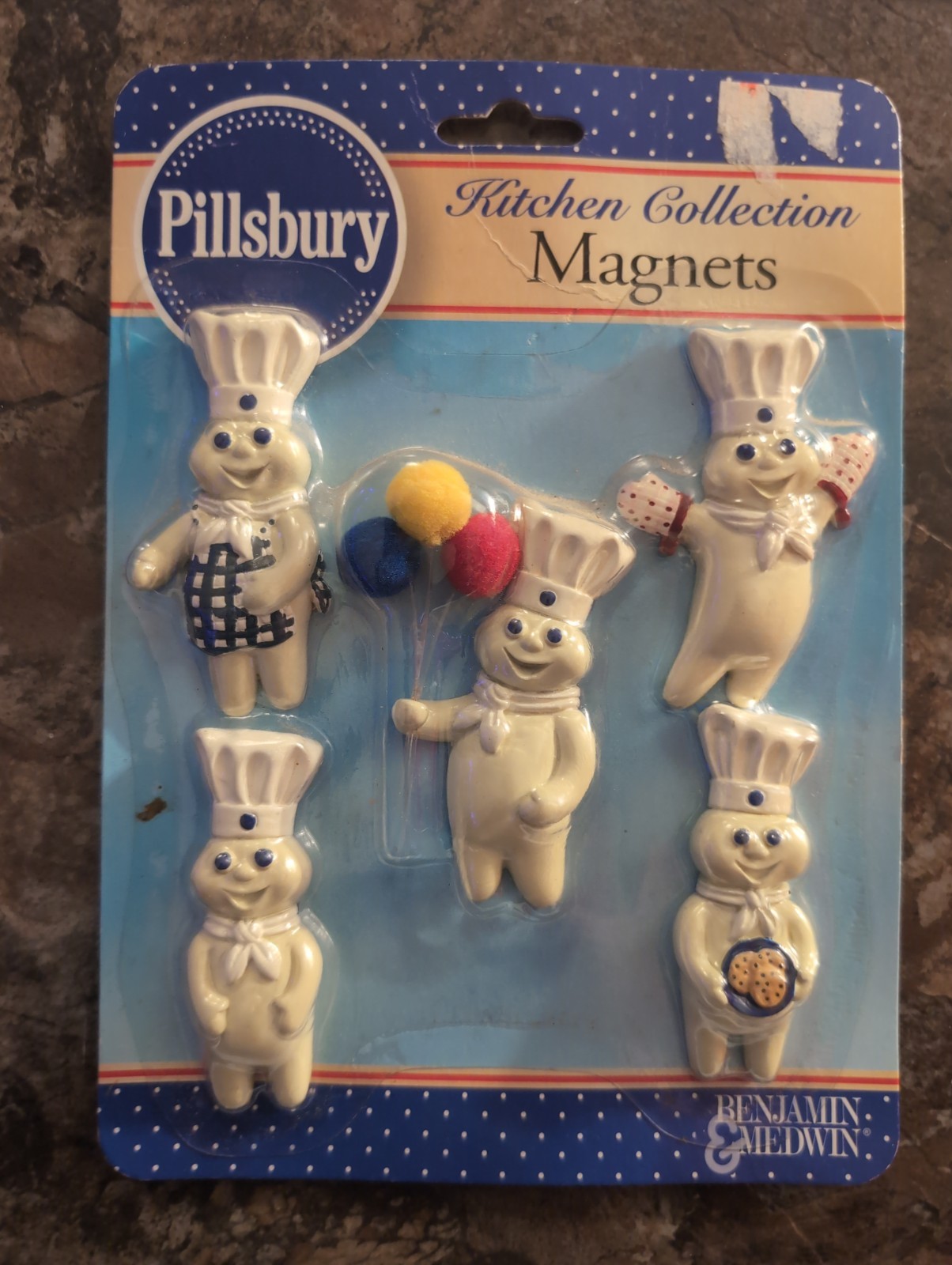 2003 Pillsbury Doughboy Poppin'Fresh 5 Kitchen Collection magnets (Not in box)