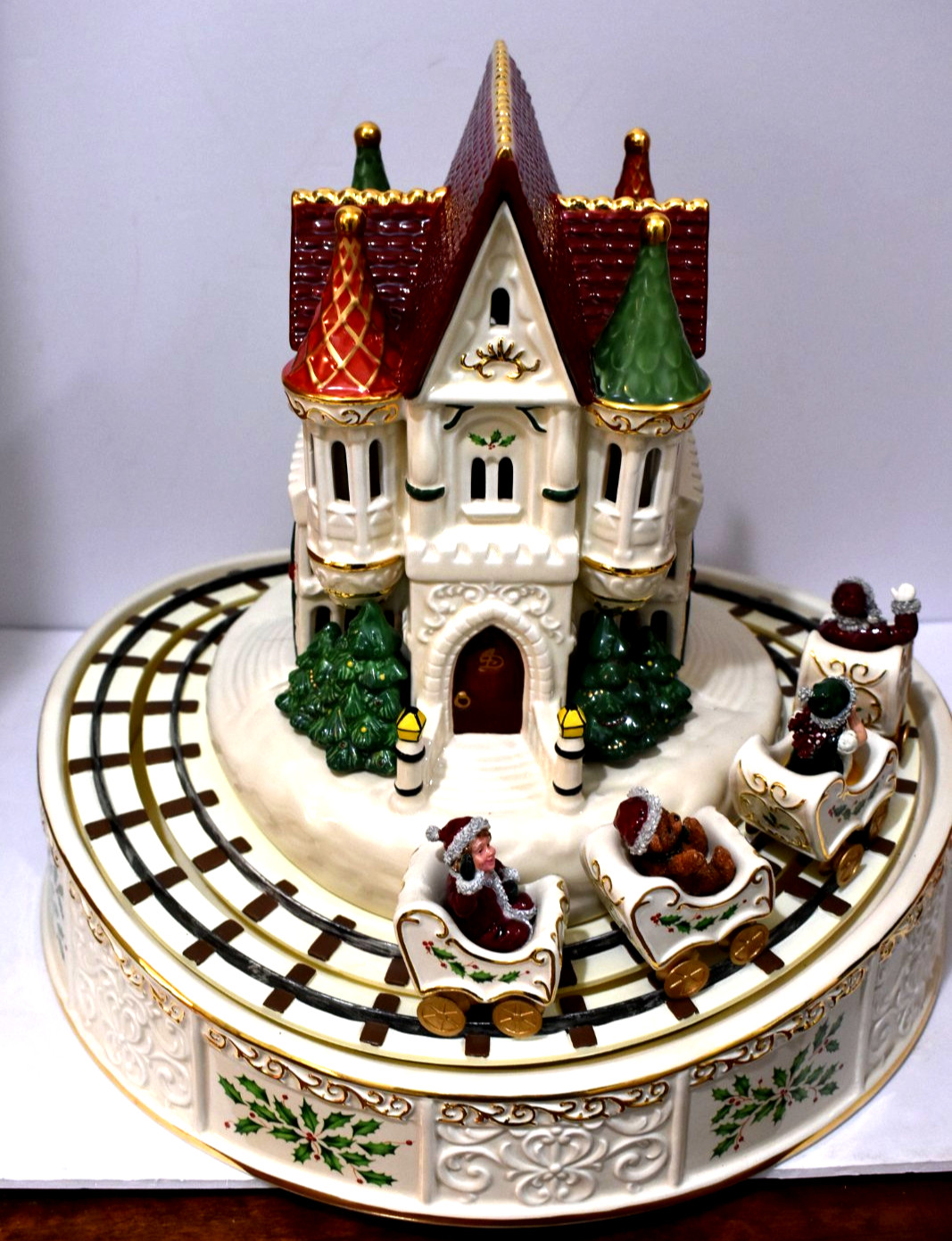 Lenox for the Holidays Musical Santa Roller Coaster MIB Porcelain Christmas