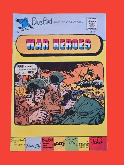 War Heroes #18 1964 Charlton Blue Bird Shoe Comics Promotional Silver Age