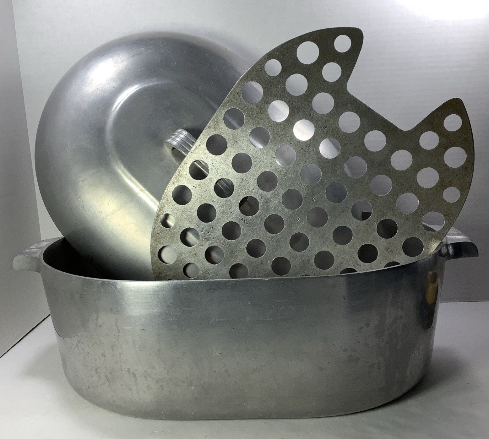 Vintage Magnalite Roaster Dutch Oven 4267 P 13qt Cookware USA Trivet Aluminum