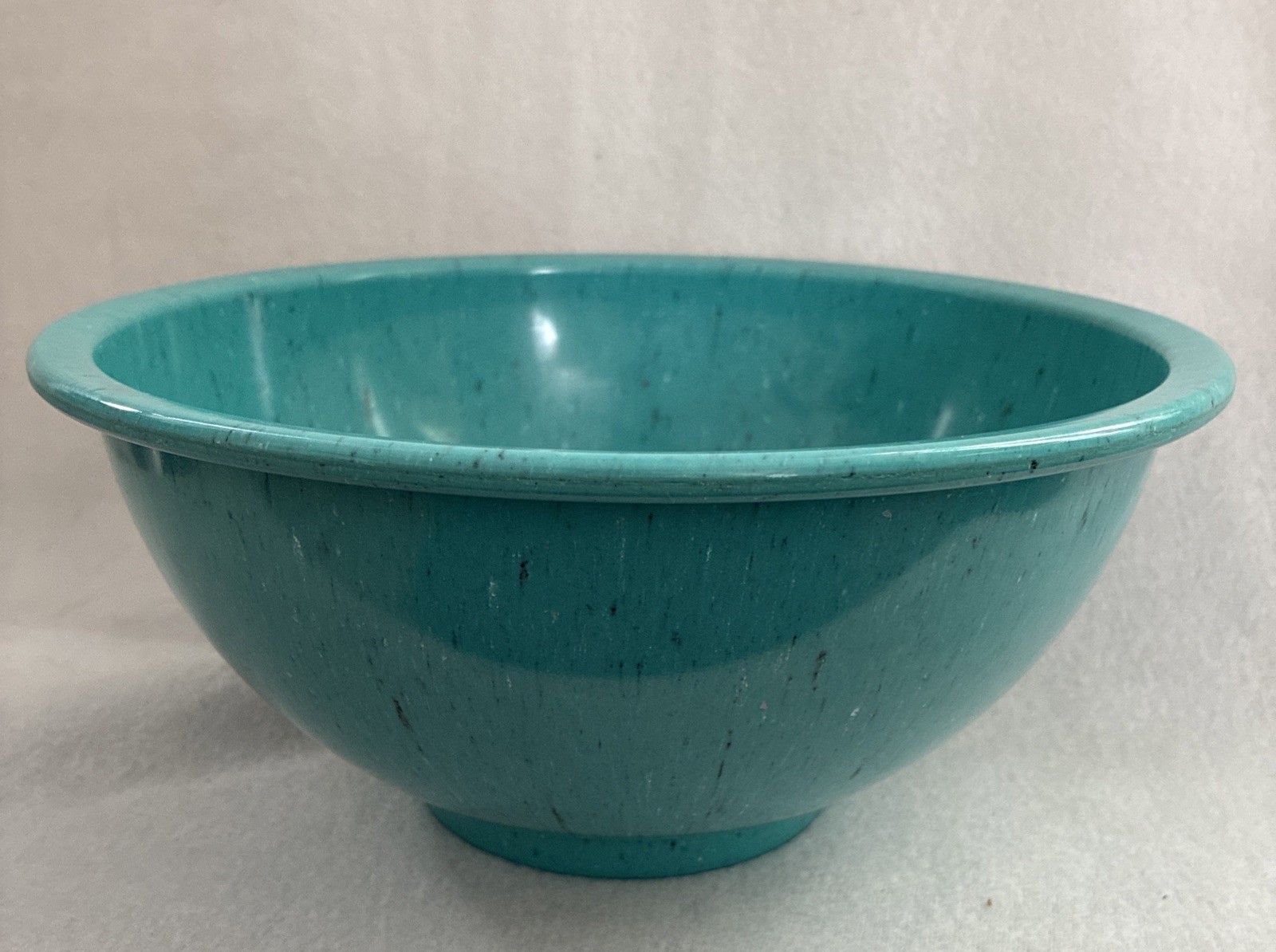 RARE TEXAS WARE Teal Blue Melamine Melmac Confetti Splatter 10\