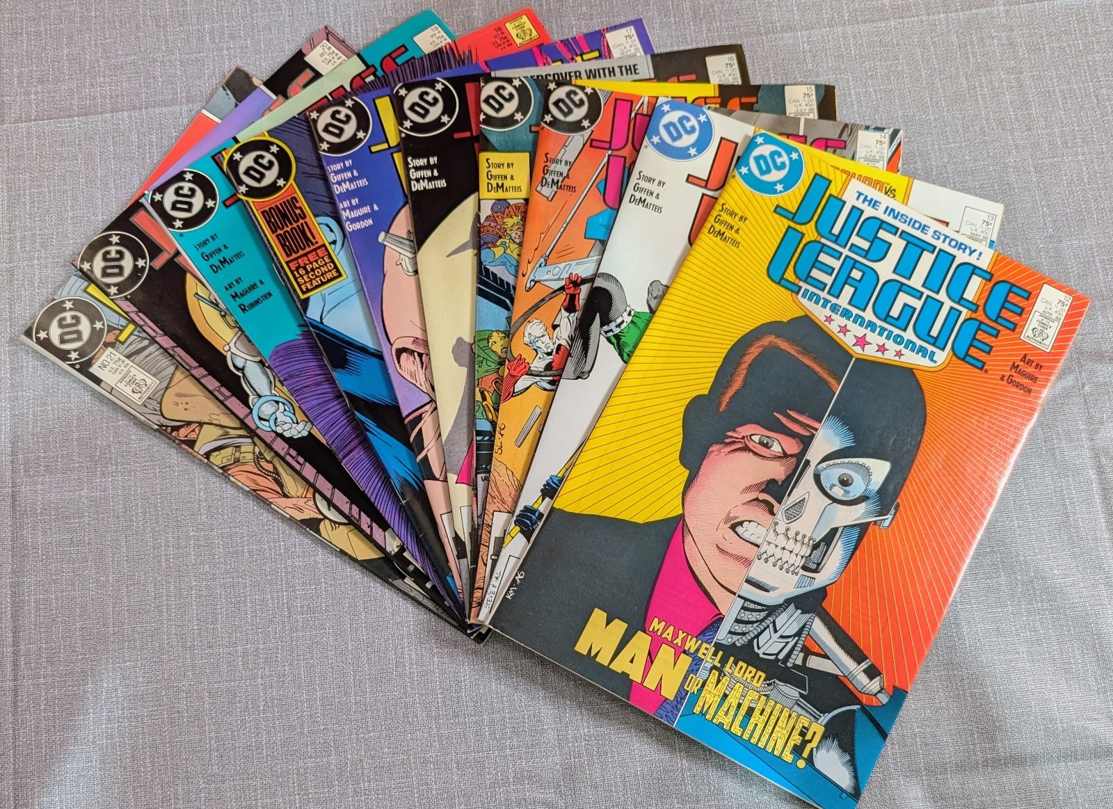 JUSTICE LEAGUE INT'L 12-21 COMPLETE SET LOBO MAXWELL LORD SUICIDE SQUAD NM