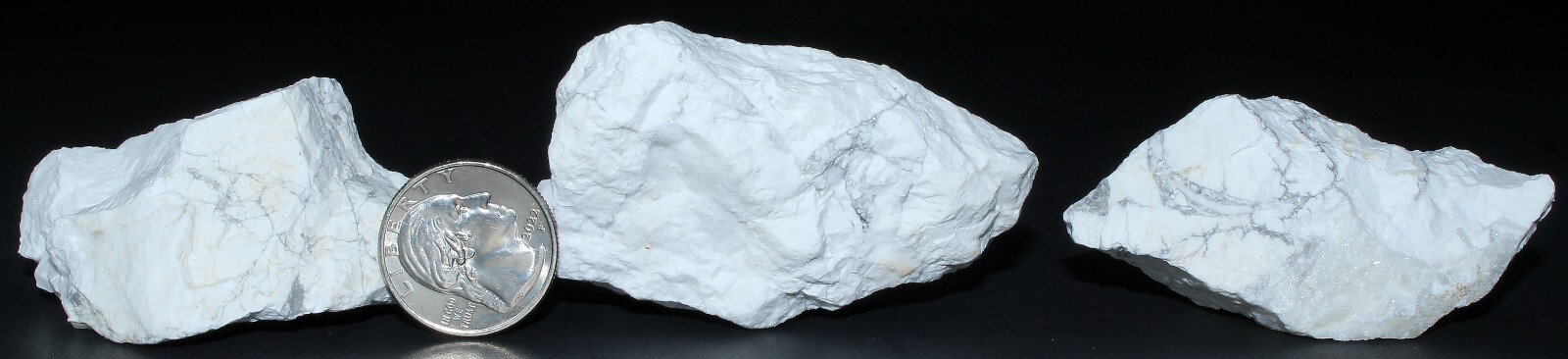 3 Chunks of Rough Canadian Howlite / 2.72\