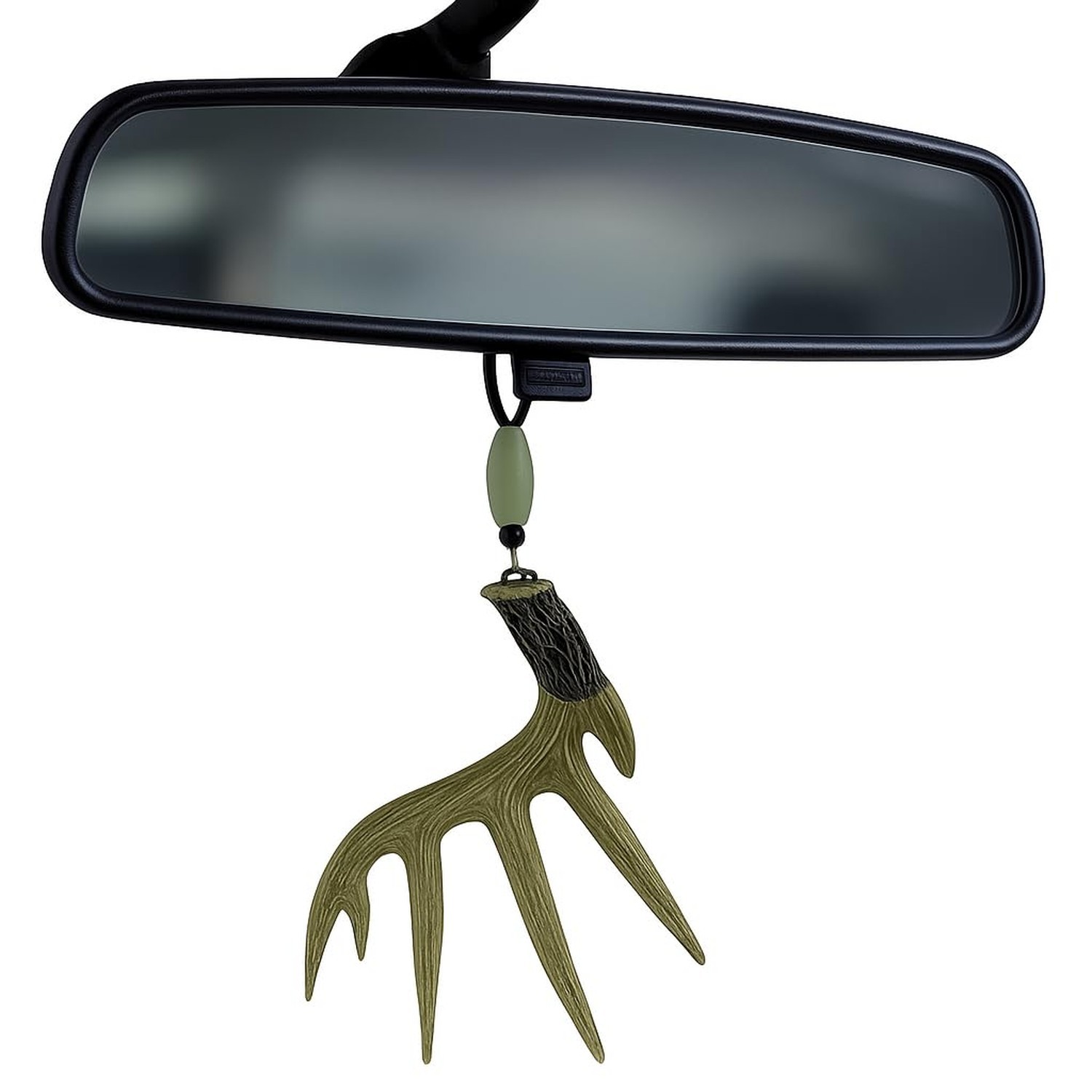 Deer Antler Rear View Mirror Ornament – Realistic Whitetail Buck Antler Ca