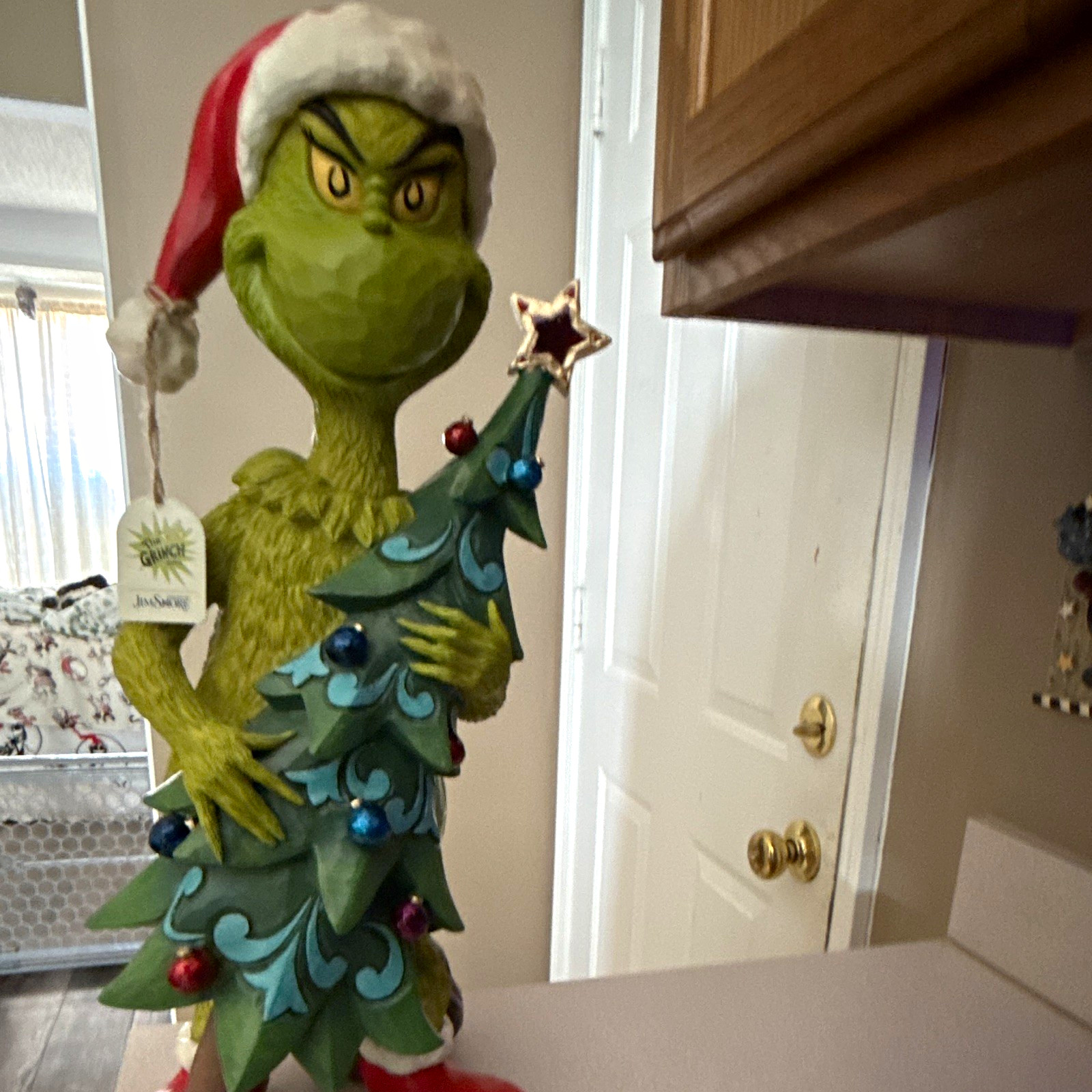 Jim Shore Dr. Seuss Grinch Holding Tree Christmas Resin Figurine 16in